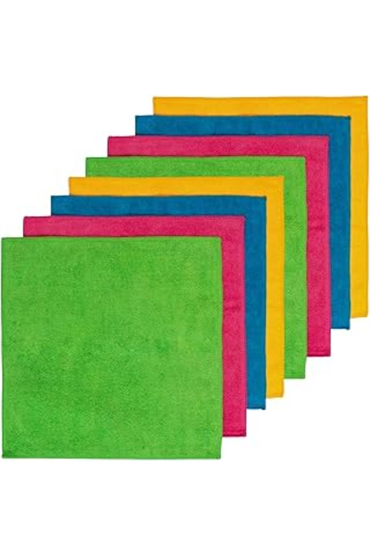 NZM TİCARET Elegante Home Mikrofiber Bez 8'Li Paket Renkli Mutfak Temizlik Bezi, Oto Kurulama Toz Bezi