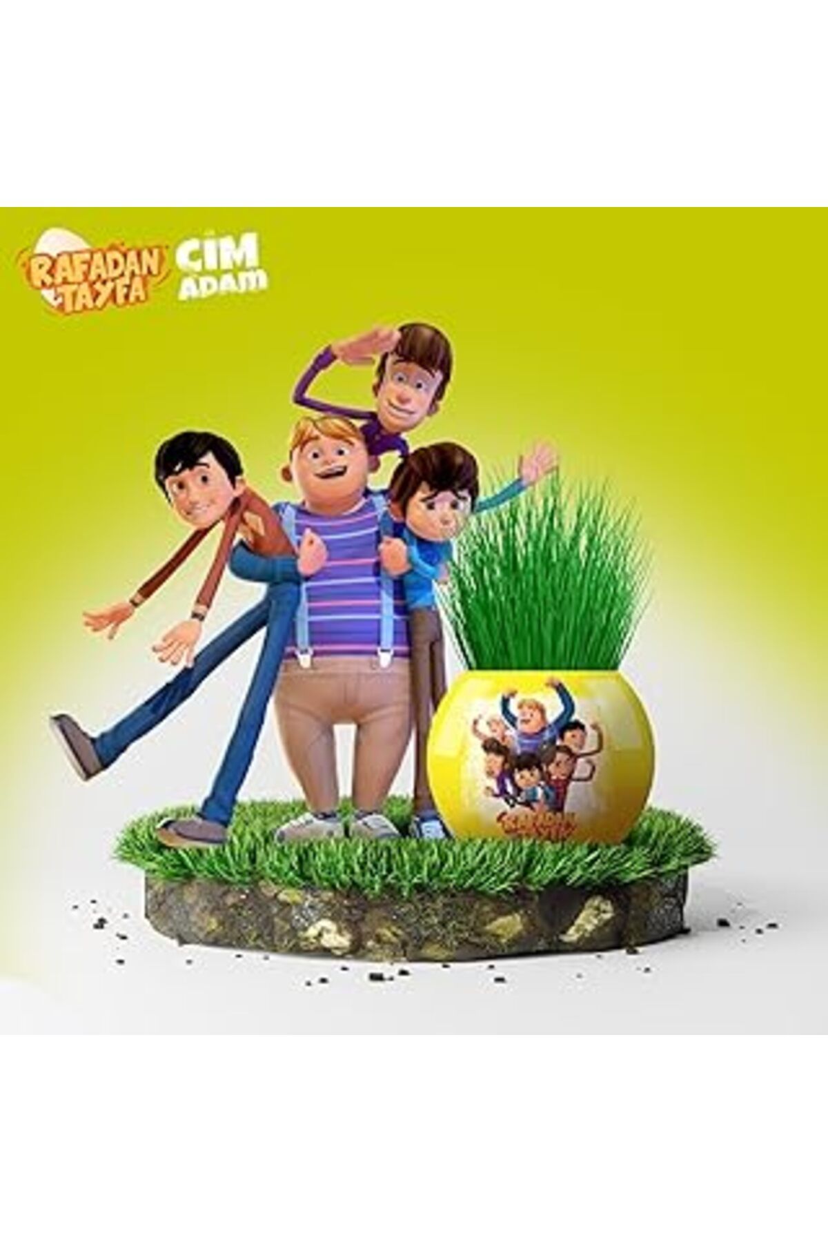 Mu Art Yuup Rafadan Tayfa Temalı Çim Adam 6'Lı Set – Çocuklar İçin Eğitici Ve Eğlenceli Bitki Yetiştirme