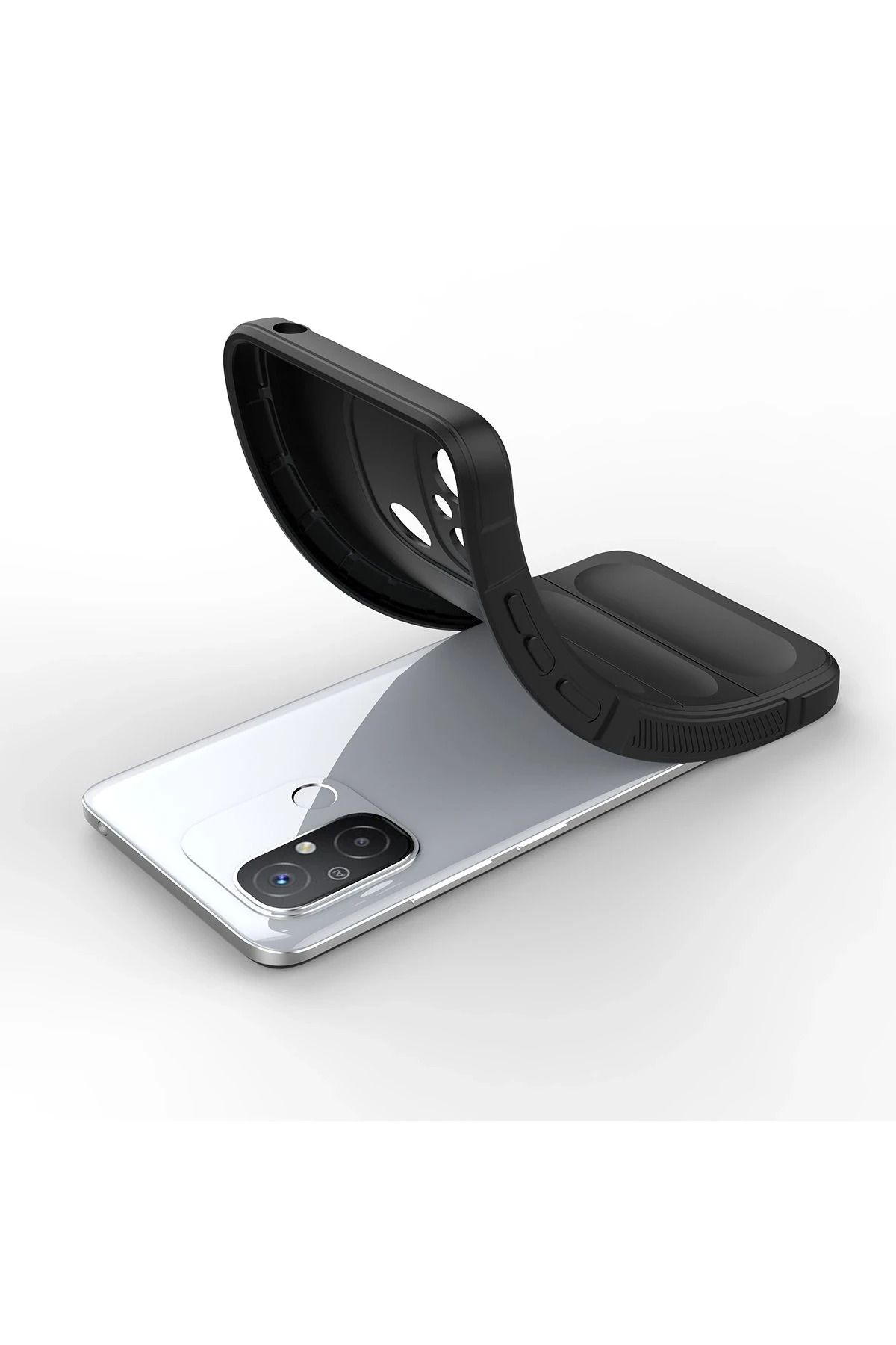 NewFace Xiaomi Redmi 12C Kılıf Optimum Silikon - Siyah uyumlu