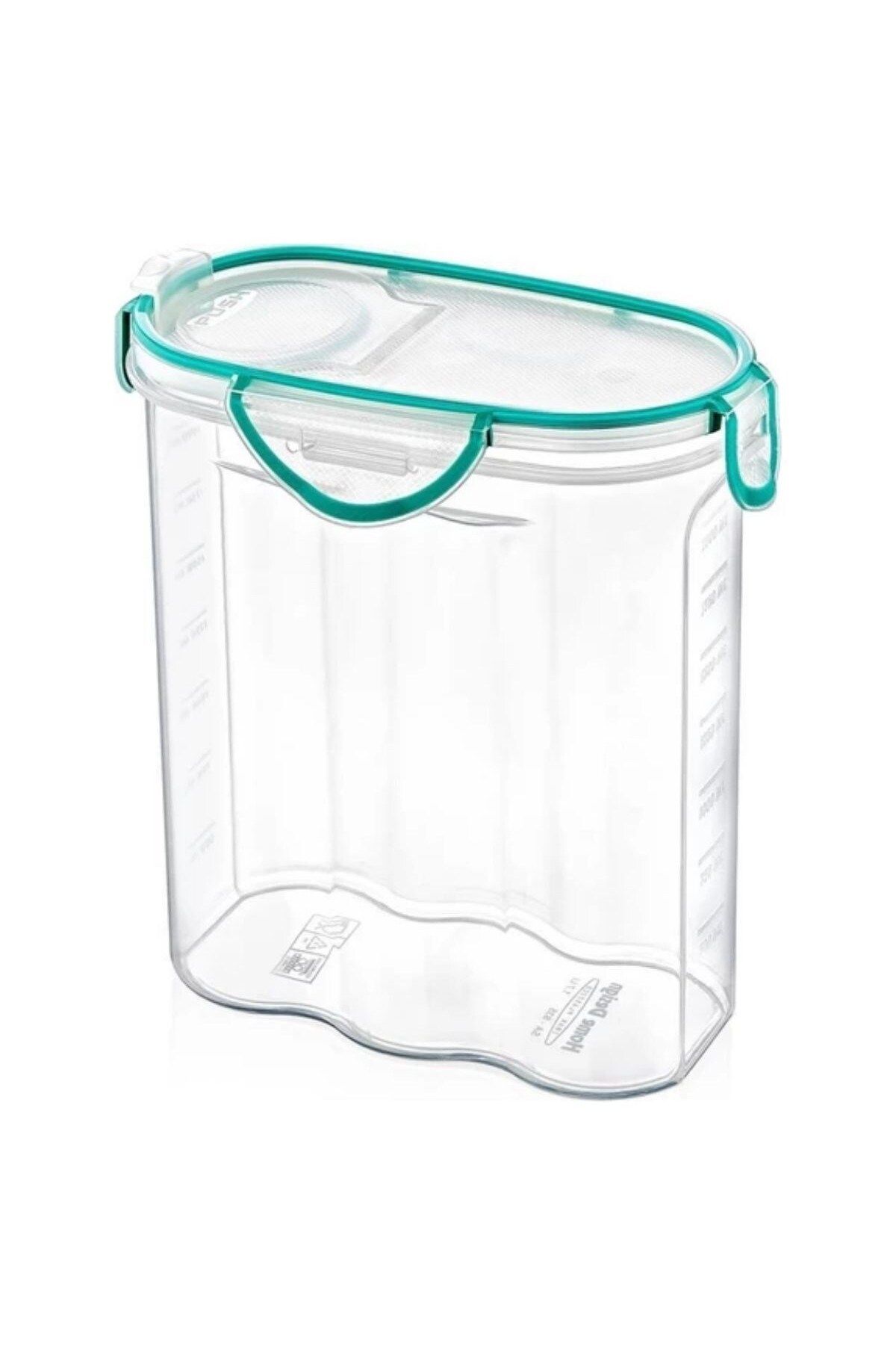 Shop58 Kilitli Kapaklı Contalı Hava,Su Sıvı Geçirmez 2,4 Litre Erzak Saklama Kabı-SA590 (4172)