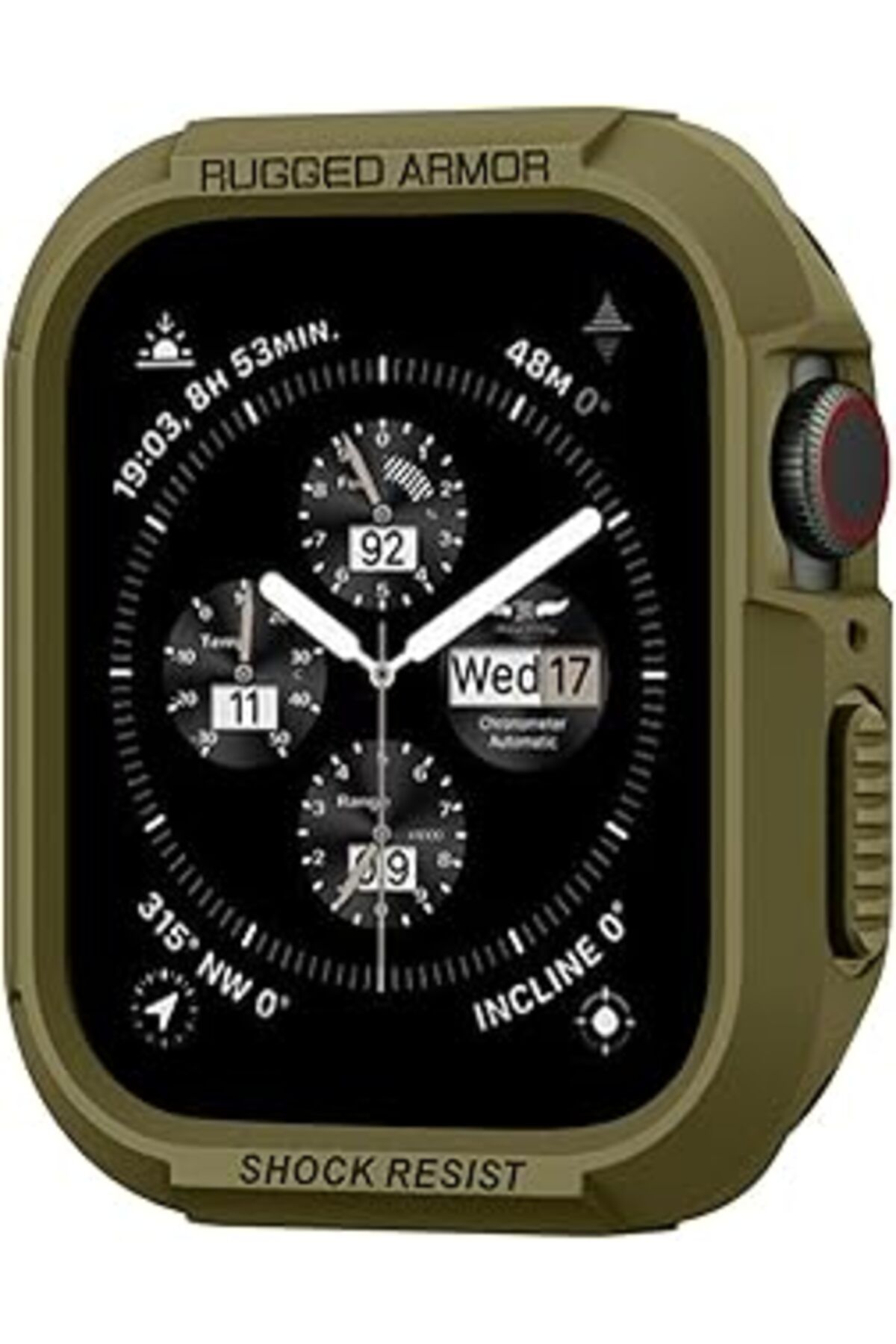 NZM TİCARET Watch 45Mm/44Mm (Seri 9/8/Se2/7/6/Se/5/4) Kılıf Rugged Armor Olive Green - 062Cs26015