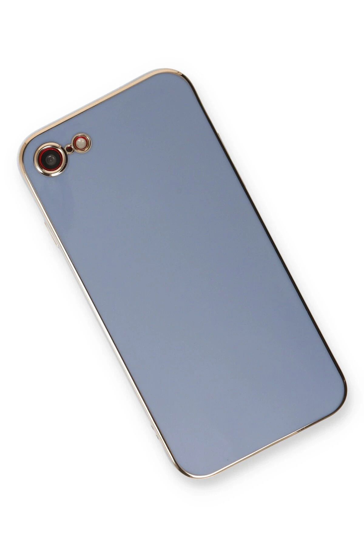 NewFace iPhone 7 Kılıf Volet Silikon - Mavi SVLRS