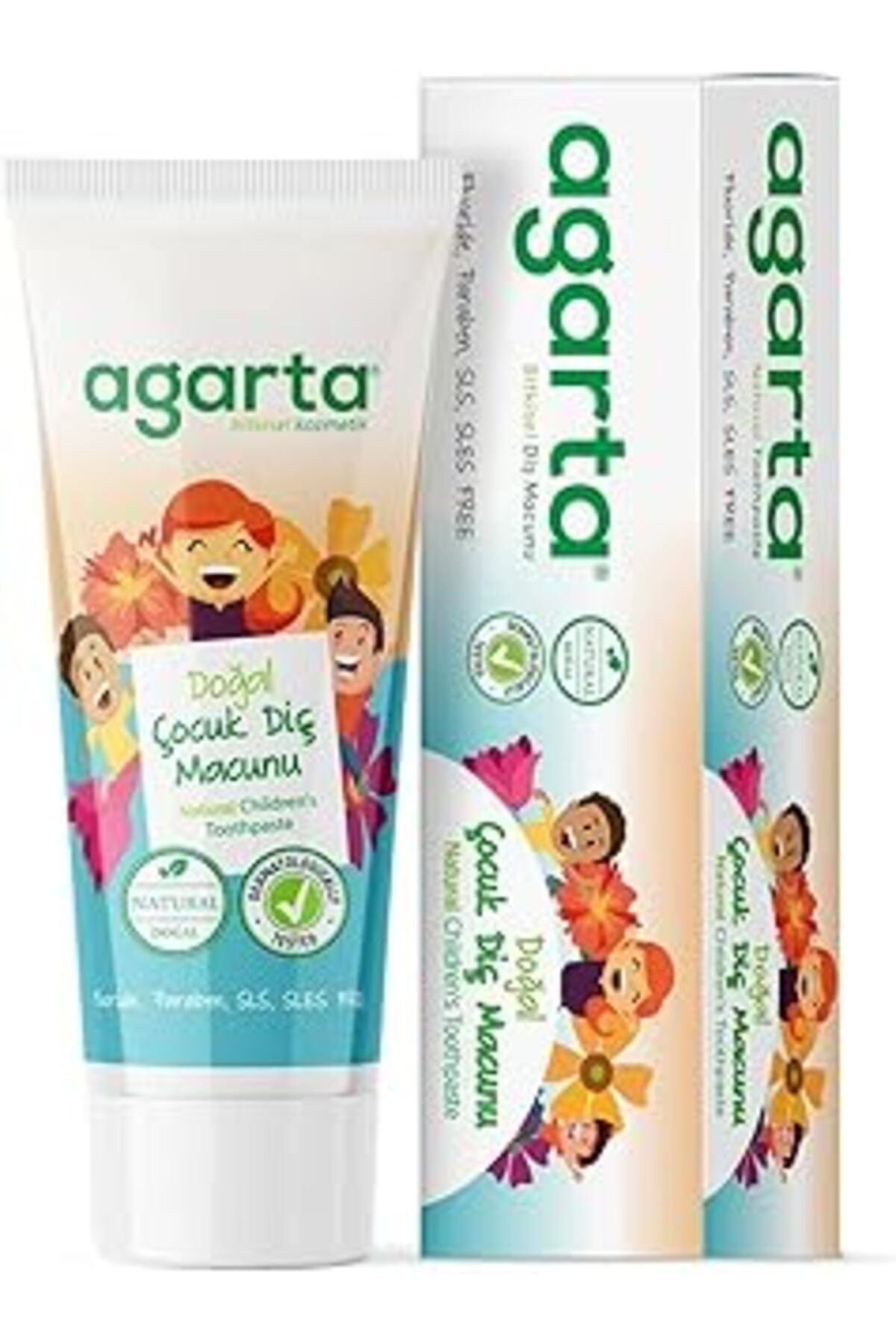 Mu Art Ahşap Agarta Doğal Florürsüz Çocuk Diş Macunu Çilekli 75 ml