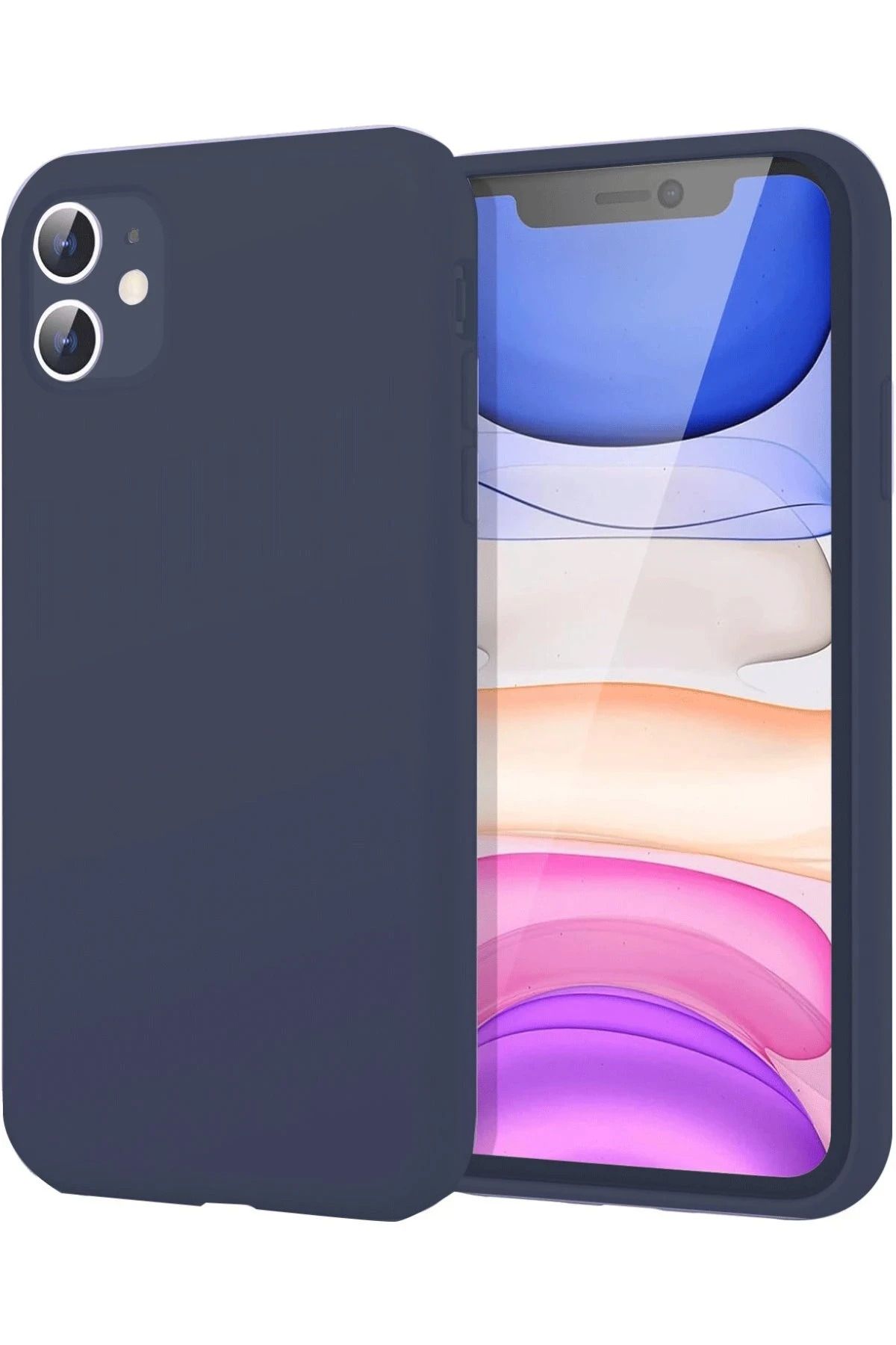 NewFace iPhone 11 Kılıf First Silikon - Lacivert WLZOR