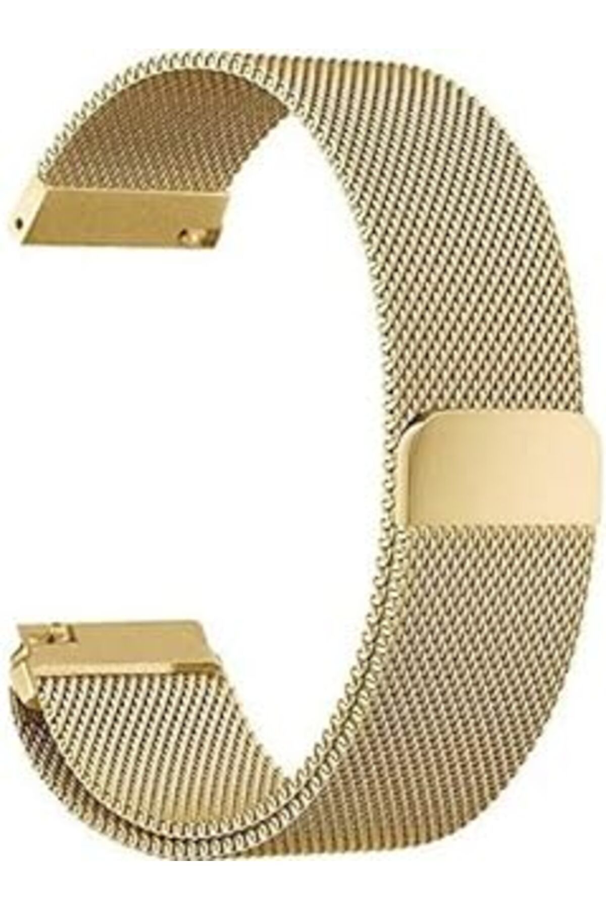 Mu Art Ahşap Huawei Watch Gt2 Mıknatıslı Metal Kayış Kordon Gold