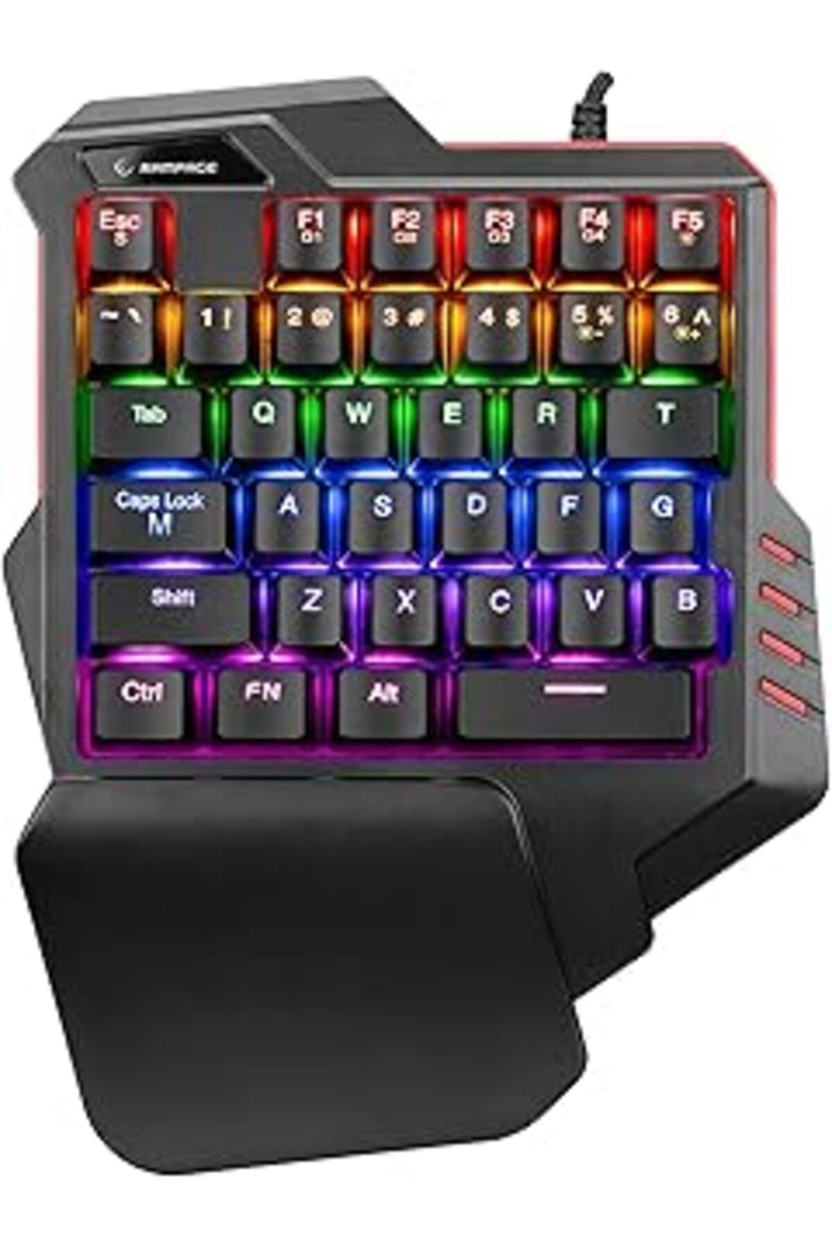 robotrend Rampage Miracle K1 Siyah Usb Led Işıklı Q 35 Tuşlu Multimedya Mini Gaming Oyuncu Klavyesi