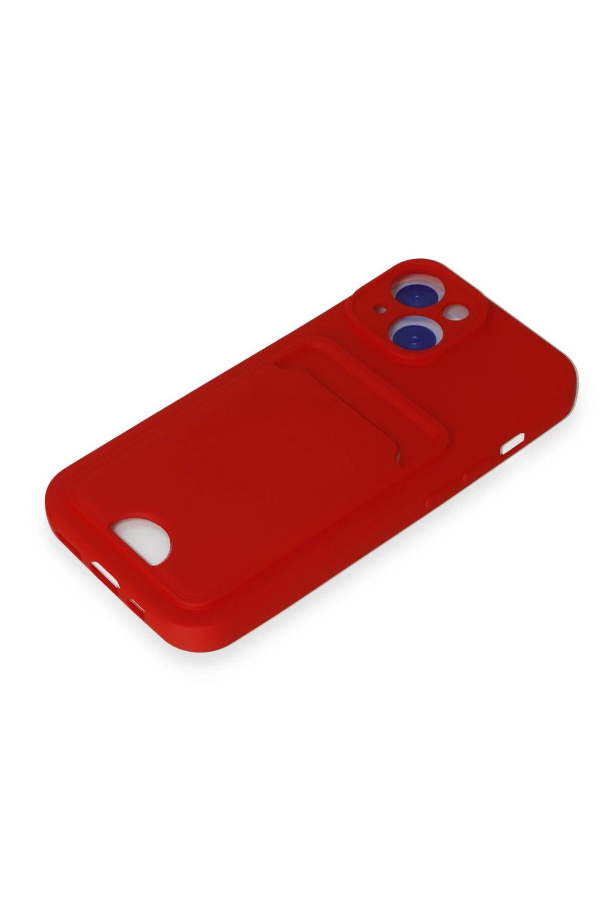 NewFace iPhone 14 Kılıf Kelvin Kartvizitli Silikon - Kırmızı SVLRS