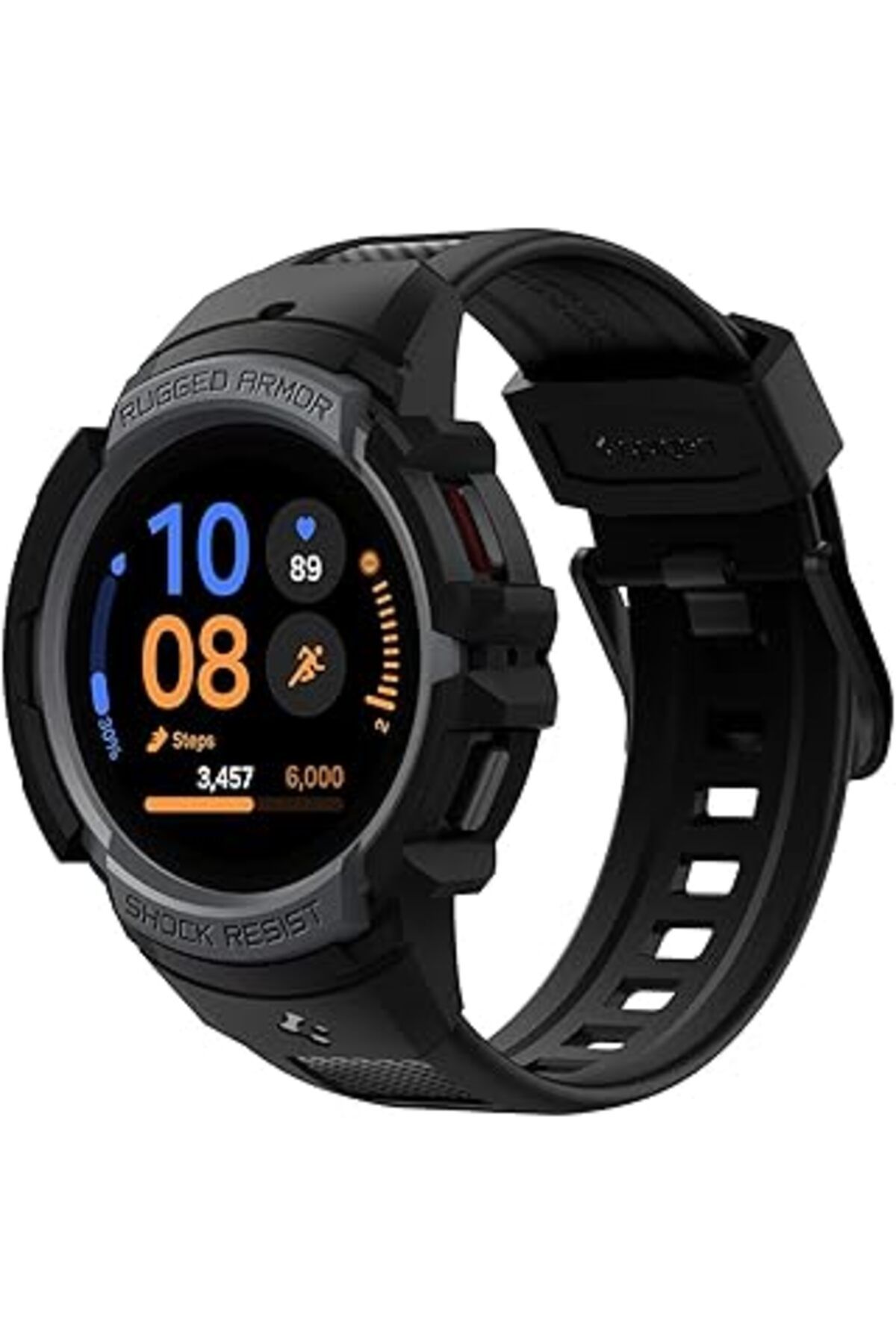 NZM TİCARET Galaxy Watch 5 / 4 (40Mm) Kılıf & Kordon Kayış Rugged Armor Pro Charcoal Gray - Acs03165