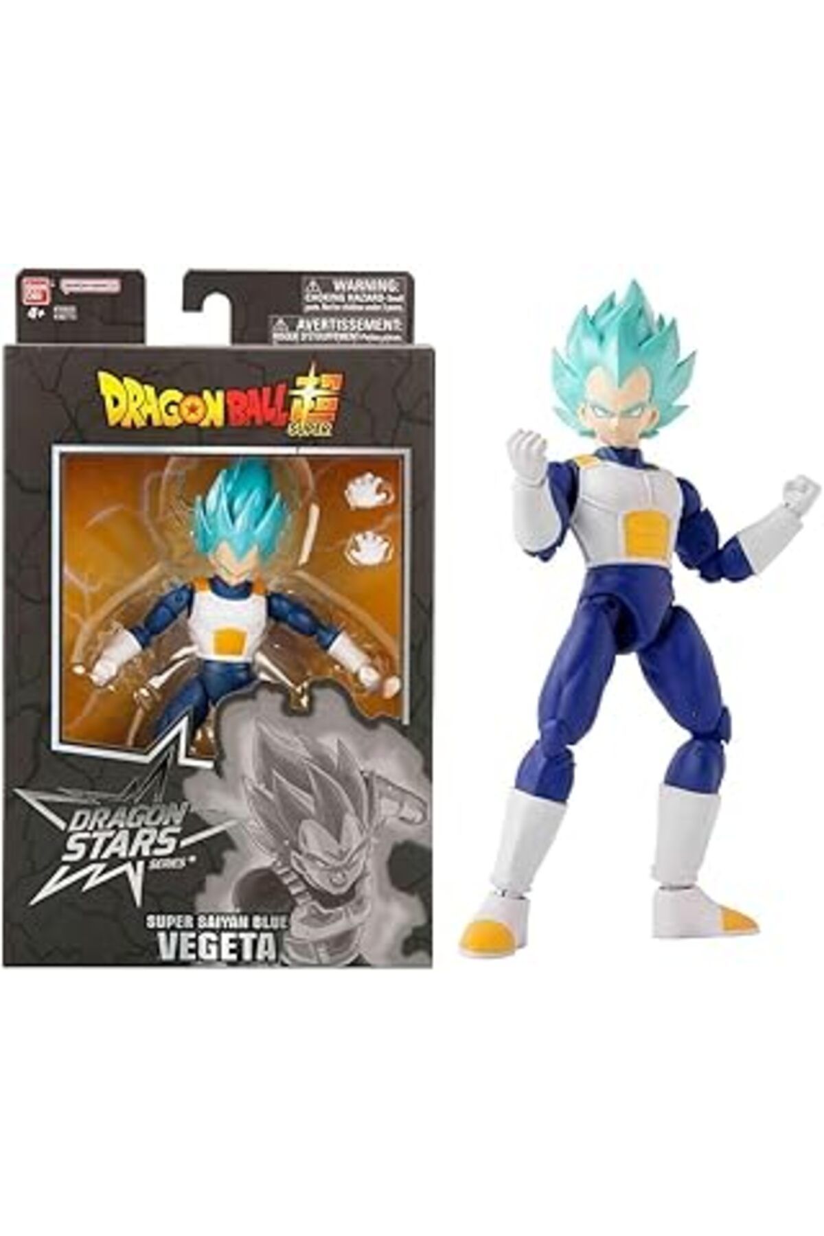 Pazarcan Bandai 16 Cm Dragon Ball Super Saiyan Blue Vegeta Poz Verilebilir Figür, Dragon Stars Serisi