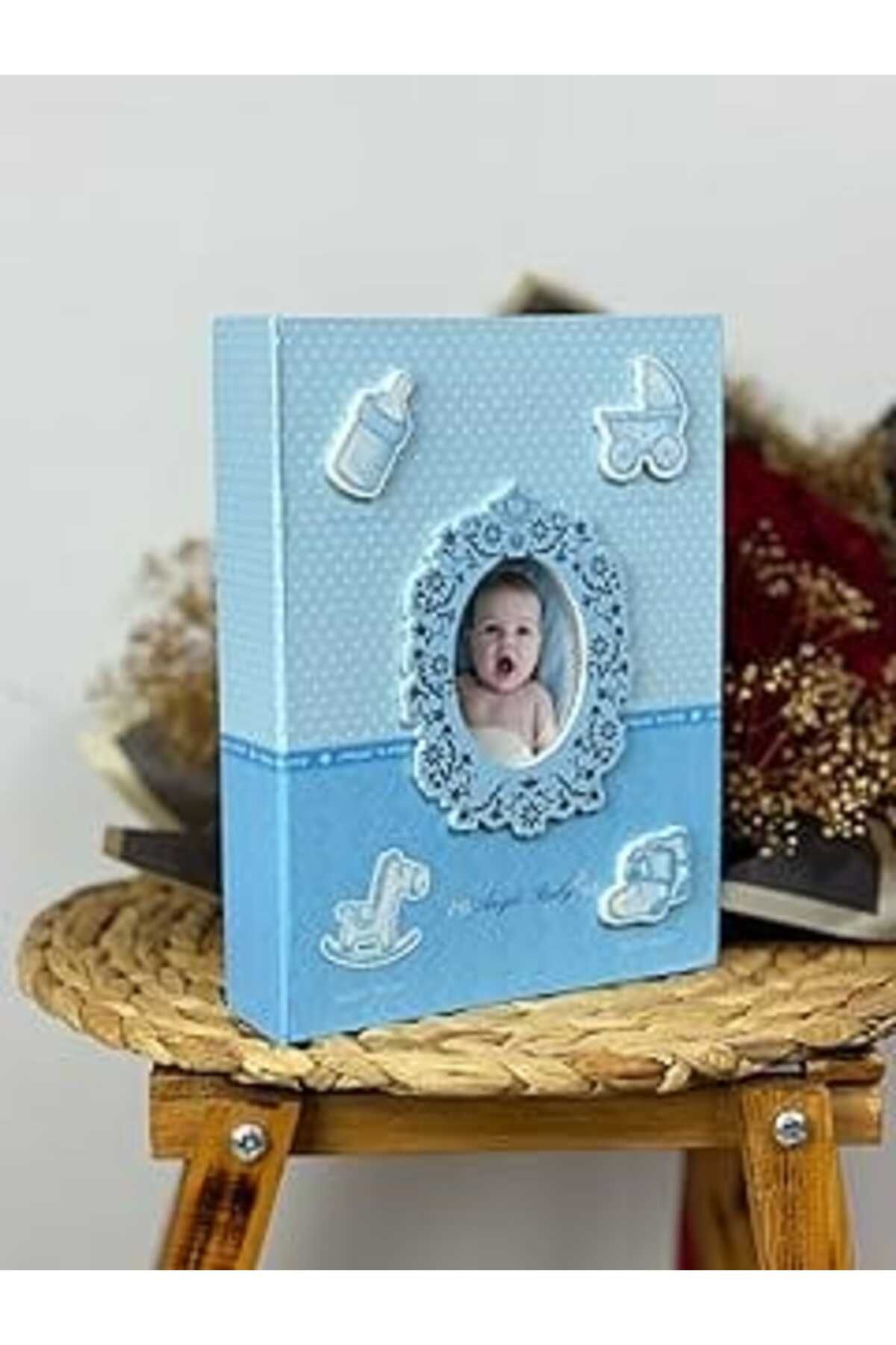 NZM TİCARET Rabsev 10X15Cm 200 Fotoğraf Kapasiteli Lüks Çerçeveli Bebek Fotoğraf Albümü Rspp46200-M