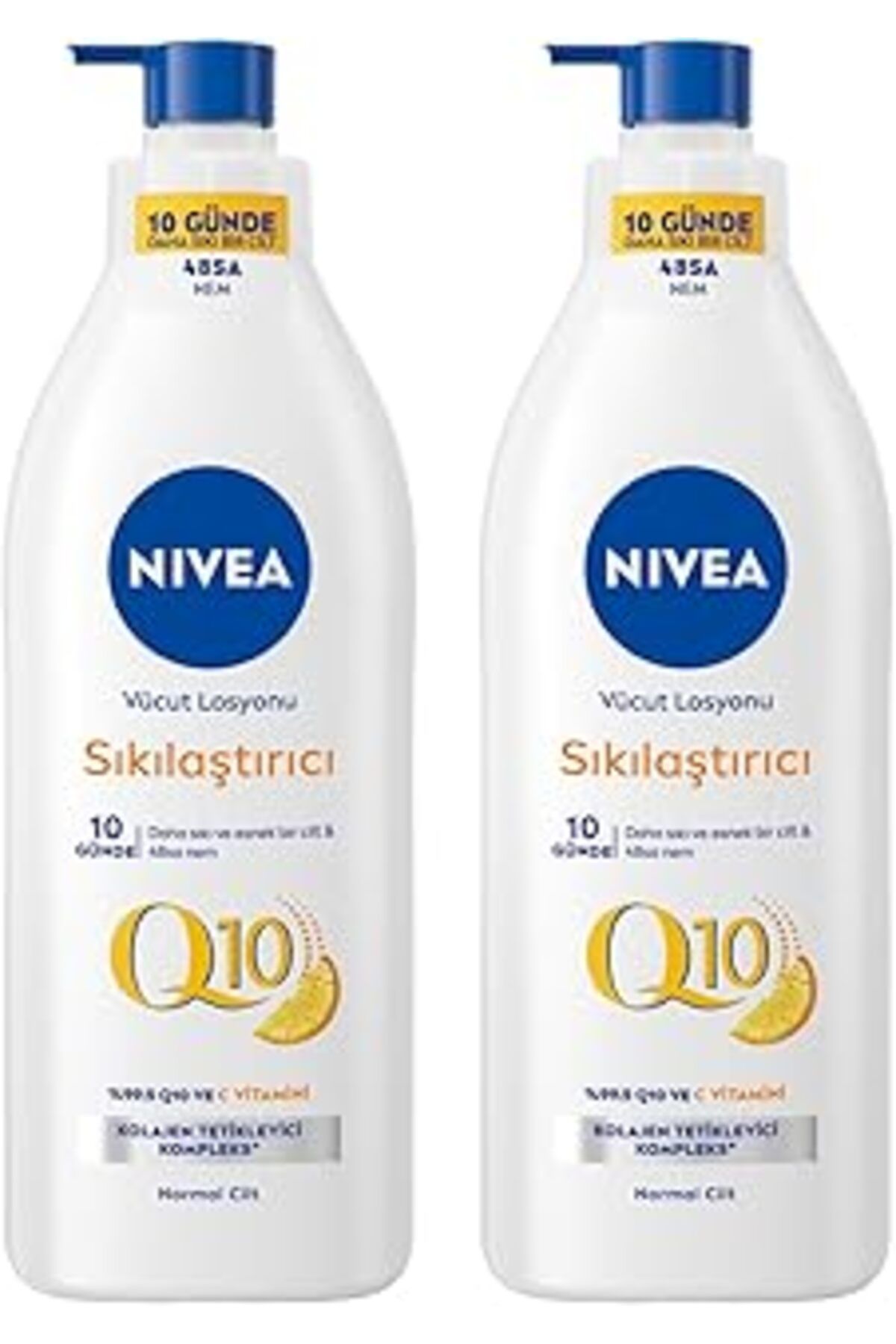 Pazarcan Sıkılaştırıcı Vücut Losyonu Q10 Vitamin C 400Ml,48 Saat Nemlendirme,10 Günde Sıkılaş X2Adet