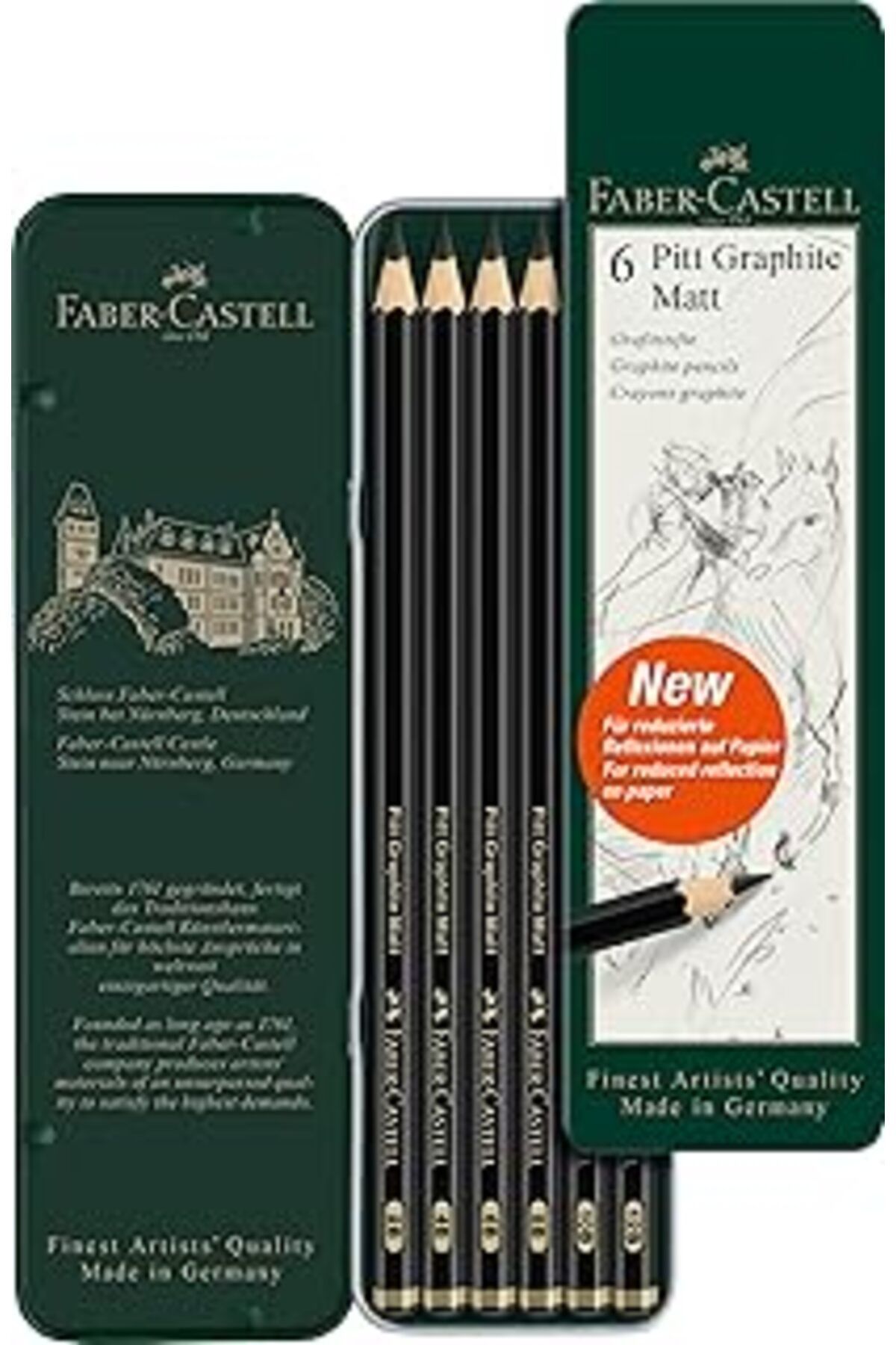 Hepta Collection Faber-Castell Pitt Matt Dereceli Kalem 6'Lı Set