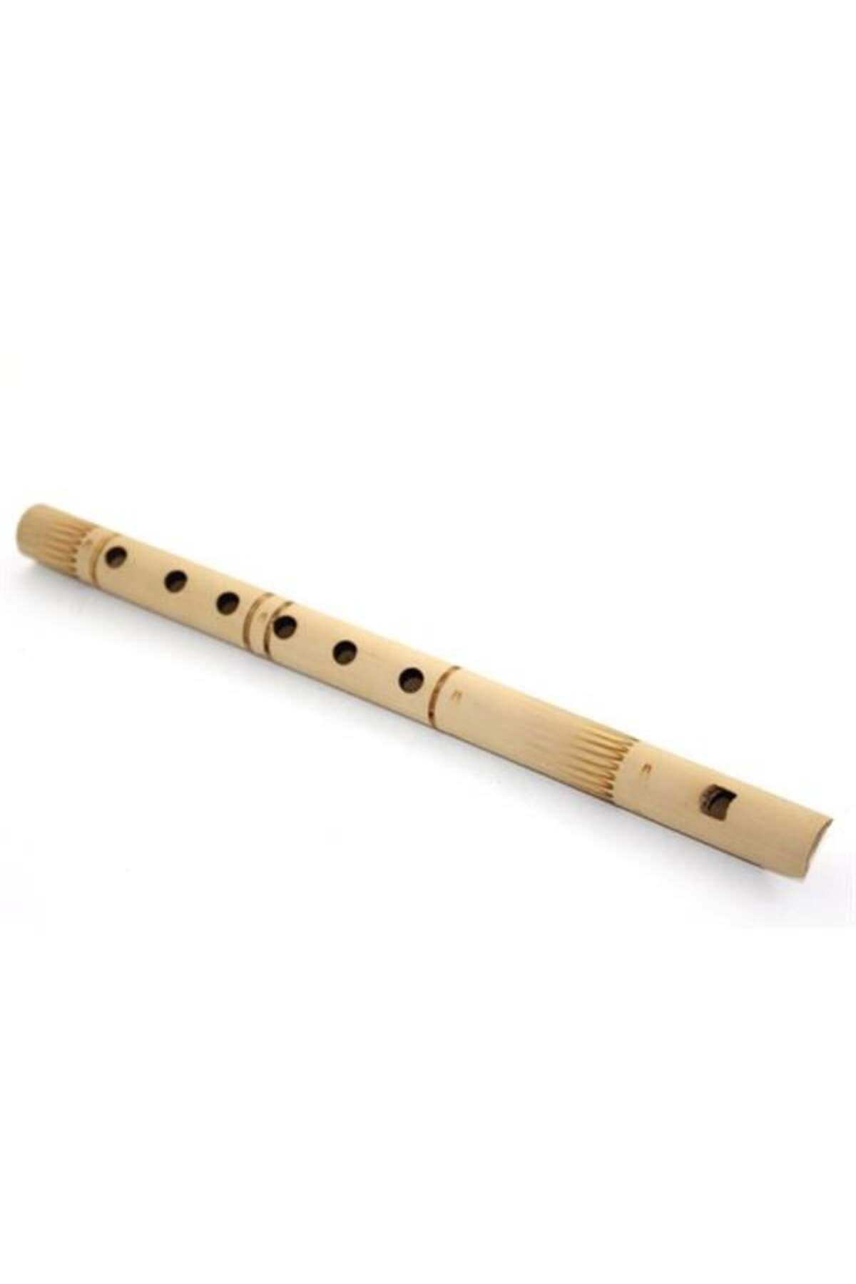 Mu Art Ahşap Bambu Flüt 30 Cm No 1