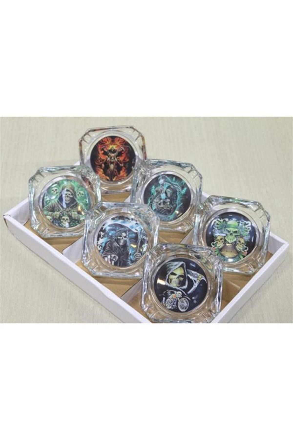 Mu Art Ahşap Cam Küllük Model 10