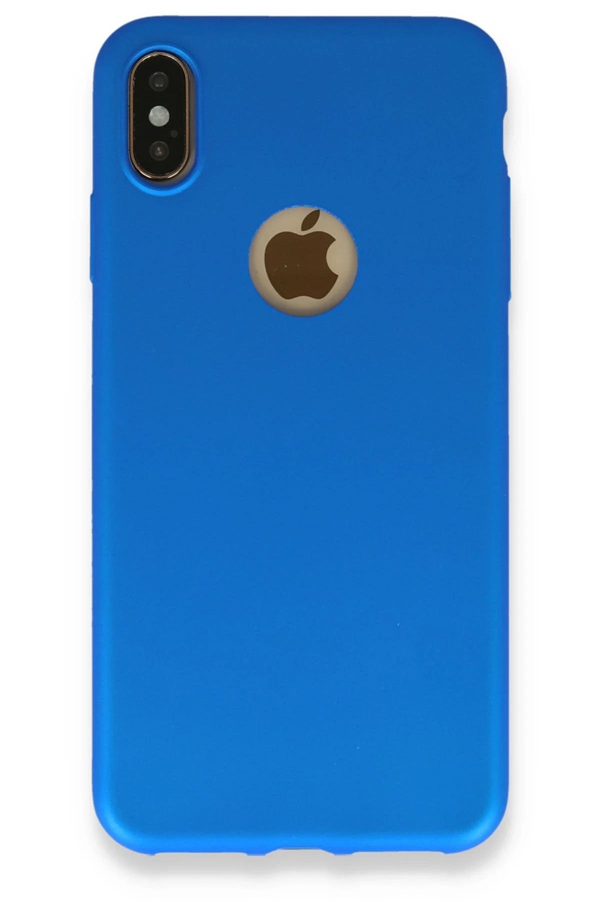 NewFace iPhone XS Max Kılıf First Silikon - Mavi WLZOR