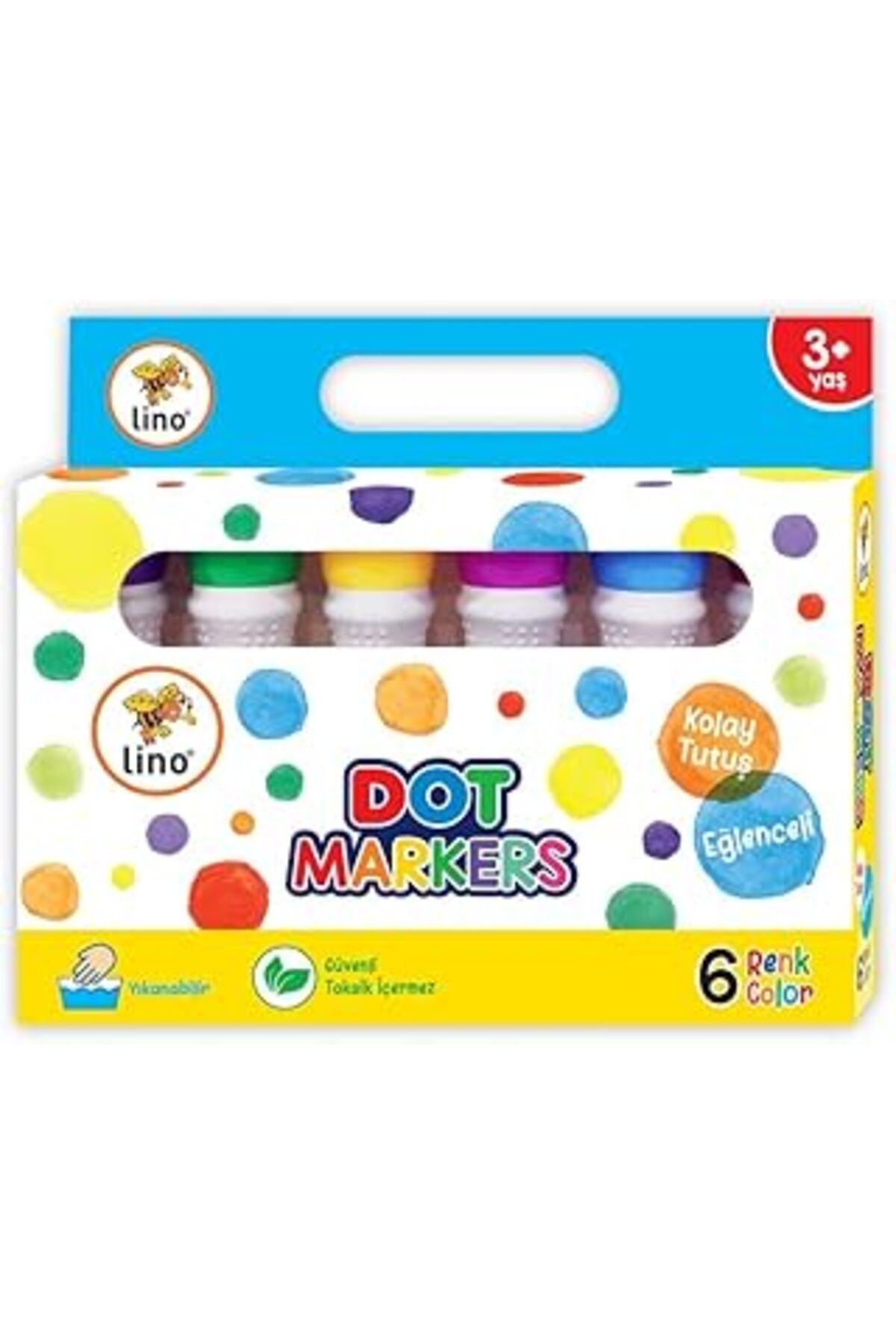 Pazarcan Lino Dot Markers 6' Lı Yıkanabilir Boya
