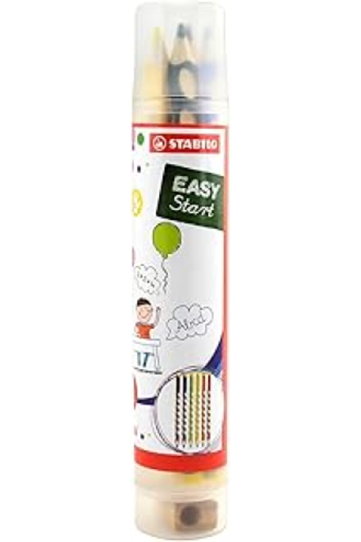 NZM TİCARET Easycolors - Ergonomik Kuru Boya Kalemi - 6 Renkli Tüp - Sol
