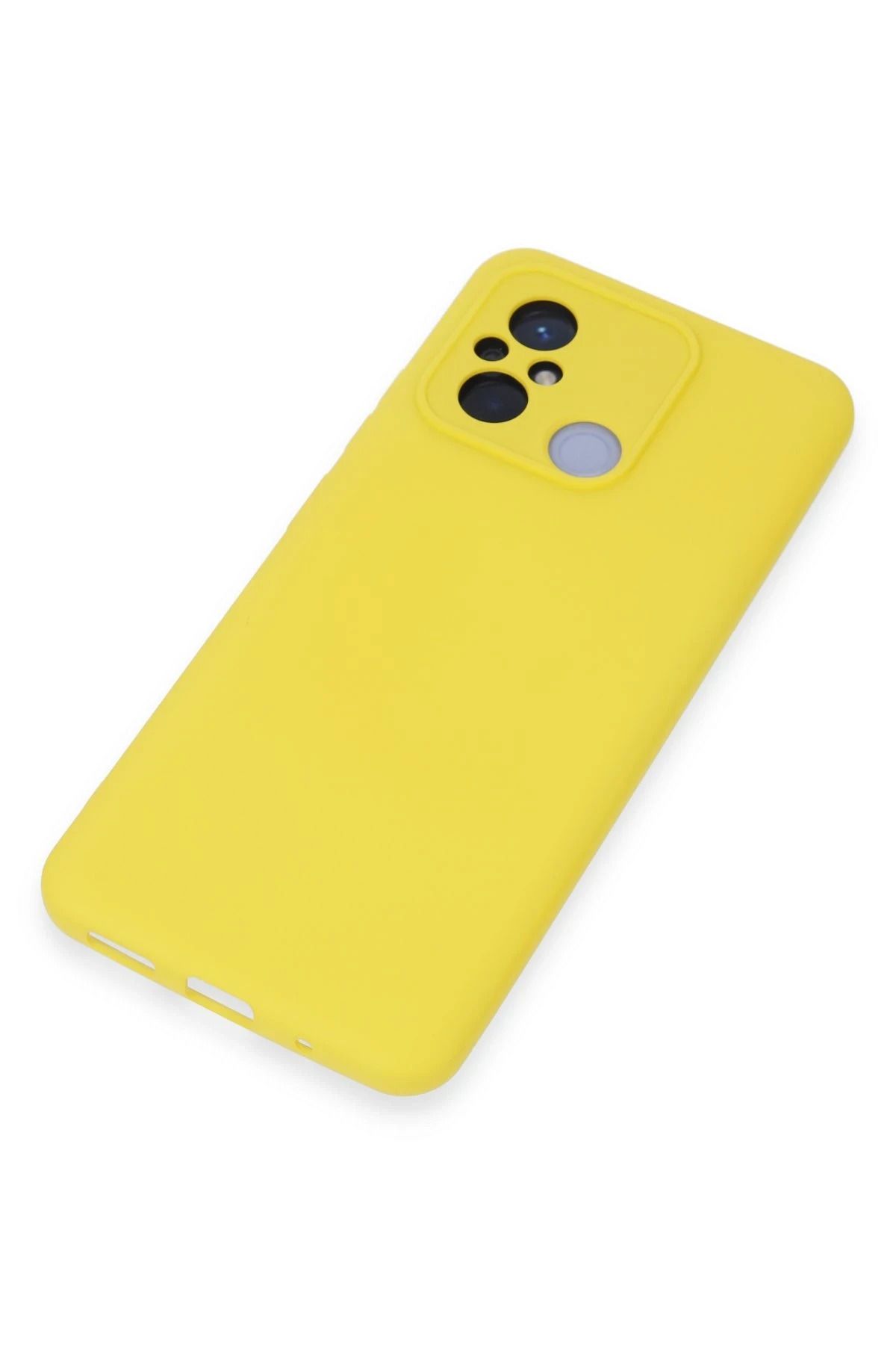 NewFace Xiaomi Redmi 12C Kılıf Nano içi Kadife Silikon - Sarı uyumlu