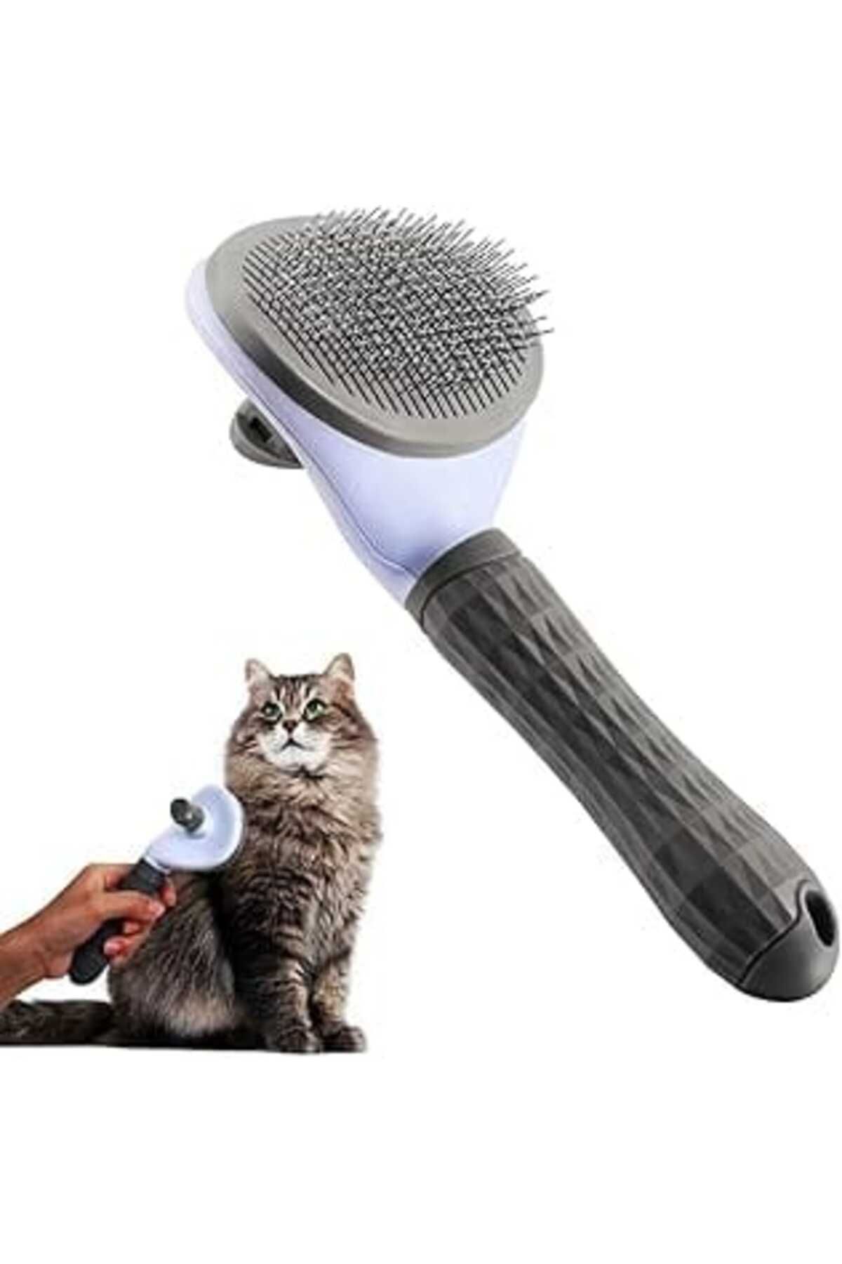 Mu Art Ahşap Jwteee Kedi Fırçası, Kendi Kendini Temizleyen Koparma Fırçası, Iç Yün, Kedi Tarağı, Köpek Fırçası,