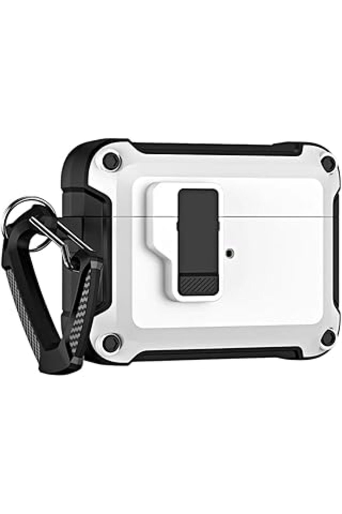 Mu Art Ahşap Bause Airpods 3. Nesil Ile Uyumlu Dayanıklı Koruyucu Tank Kılıf – Şok Emici, Karabina Klipsli, Kesk
