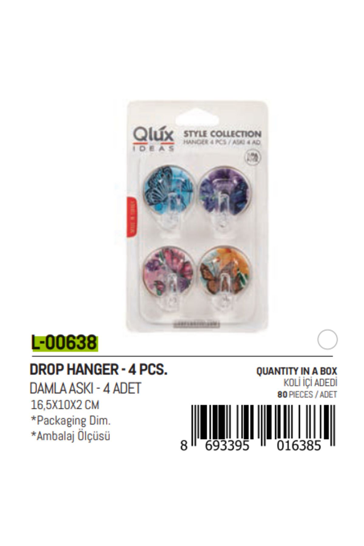 Shop58 4 PARÇA DAMLA KÜÇÜK YAPIŞKAN ASKI (4172)