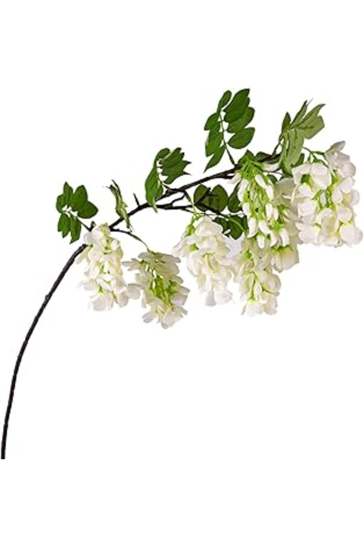 DENİZBİLİŞİM Herdekora Yapay Çiçek Beyaz Salkım Wisterya 90 Cm.