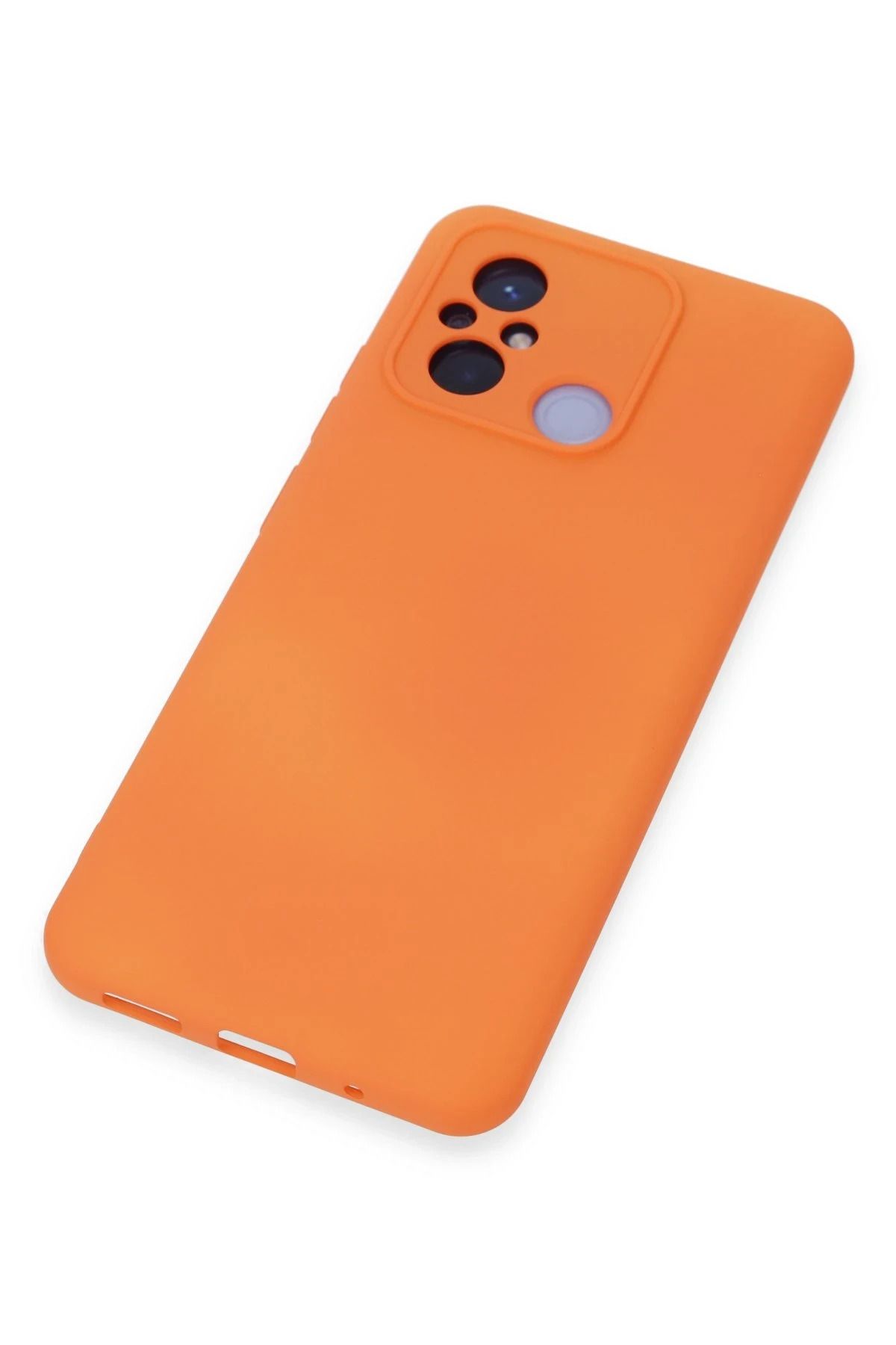 NewFace Xiaomi Redmi 12C Uyumlu Kılıf Nano içi Kadife Silikon - Turuncu SVLRS