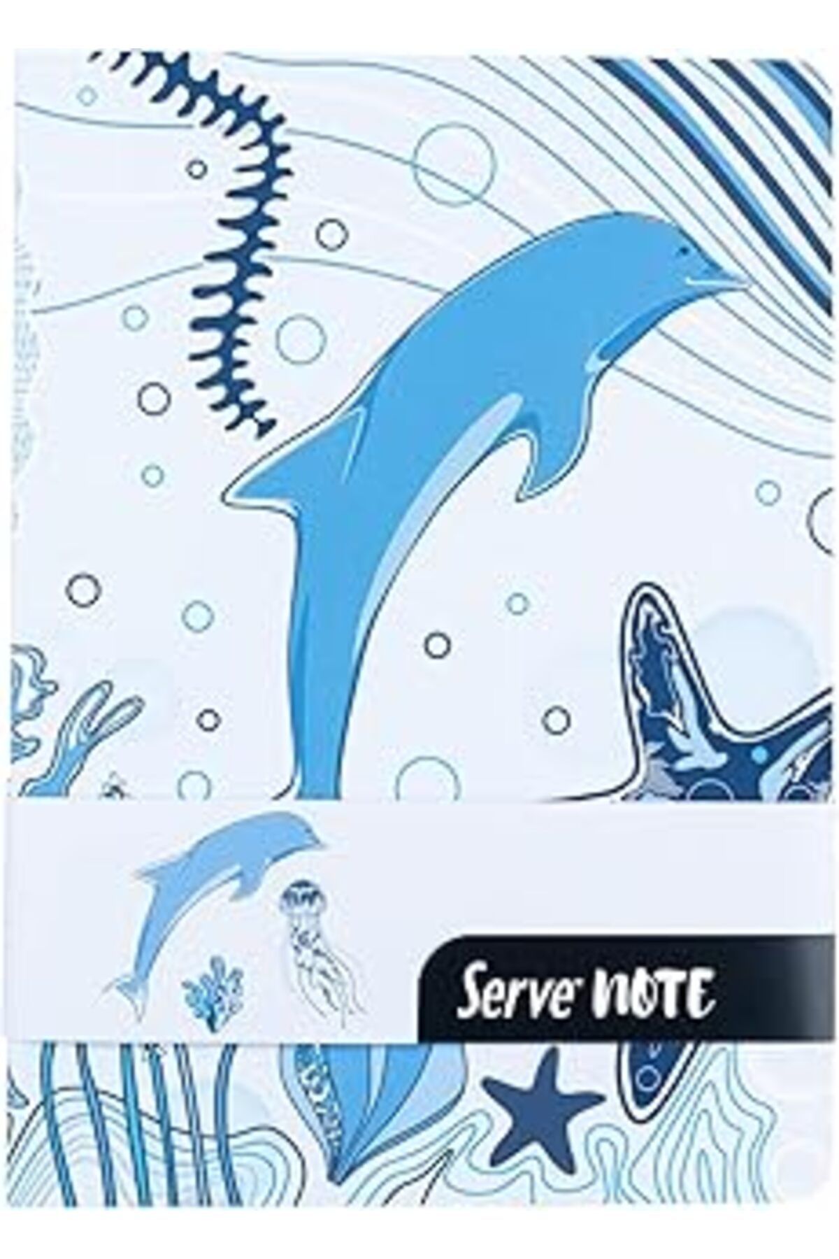 NZM TİCARET Note Defter 15 X 21 Cizgili Desenli Gok Mavi