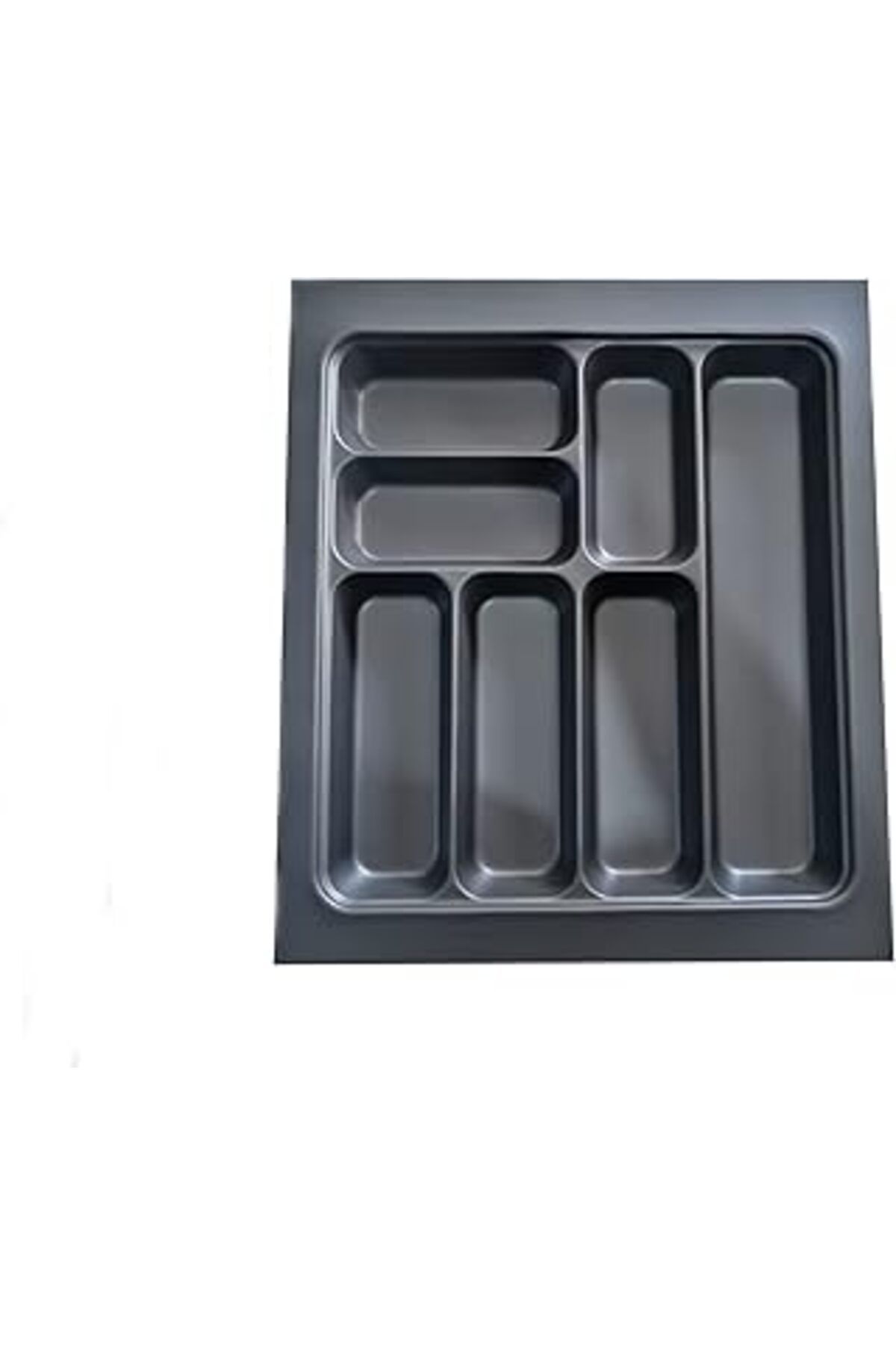 NZM TİCARET Almital 44X49 Cm. 7 Gözlü Antrasit Çekmece Içi Kaşıklık 40 * 40 Cm'E Kadar Kesebilirsiniz