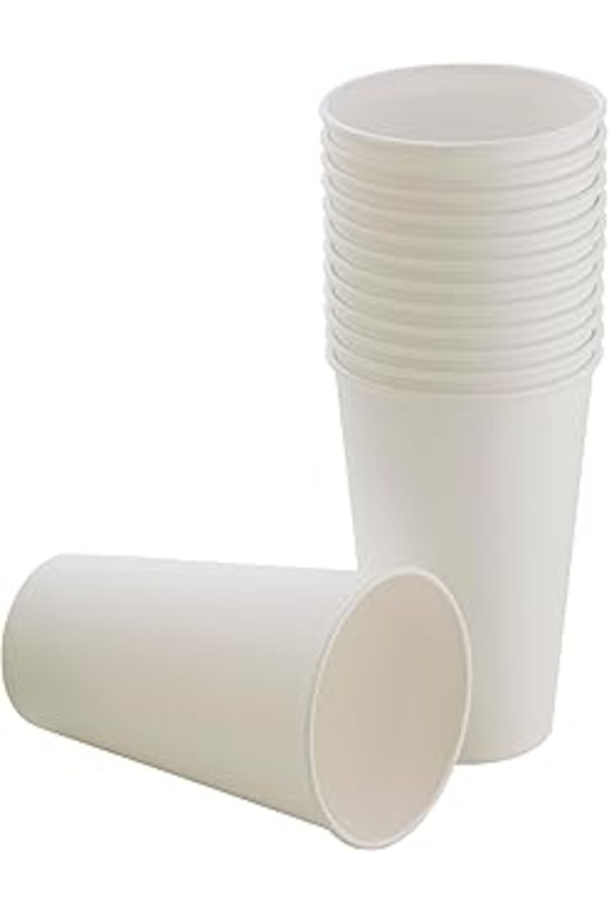 robotrend Cuptoyou 50 Adet Parti Bardağı, Beyaz Tek Kullanımlık Karton Bardak 16 Oz, Büyük Kağıt Bardak 400 M