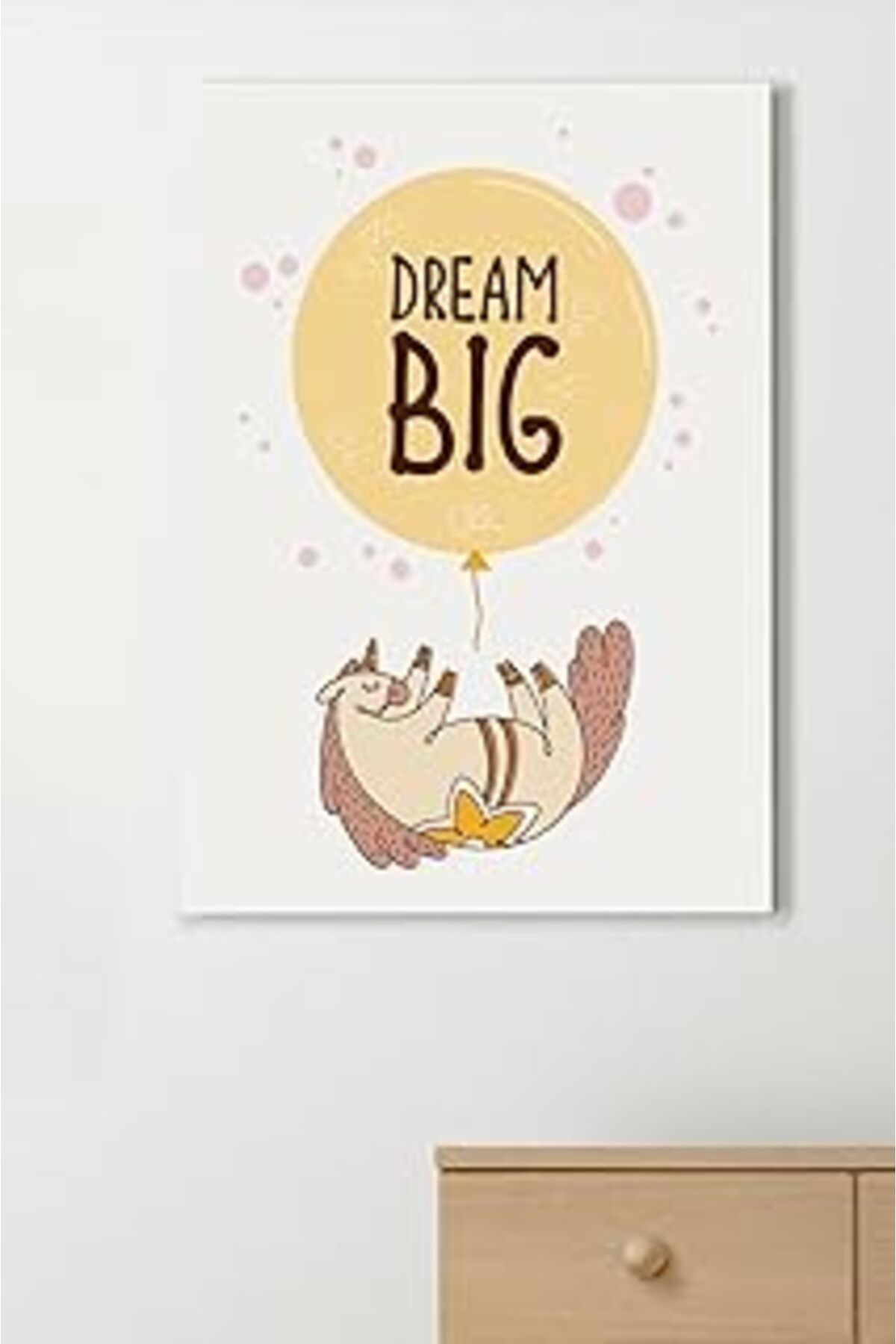 karadağsb Hediyesepeti Dream Big | Unicorn Tasarımlı Bebek Odasına Özel Kanvas Tablo Ölçüleri: 30X40 Cm'Dir