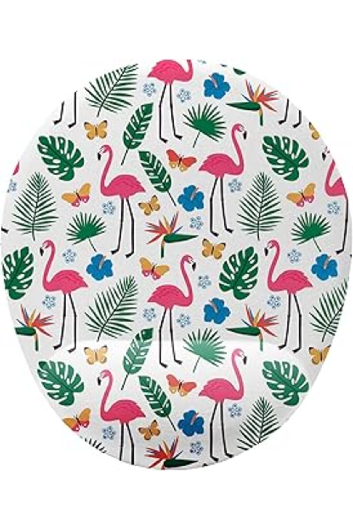 Mu Art Ahşap Iyi Fikirler Flamingo Desenli Bilek Destekli Mouse Pad
