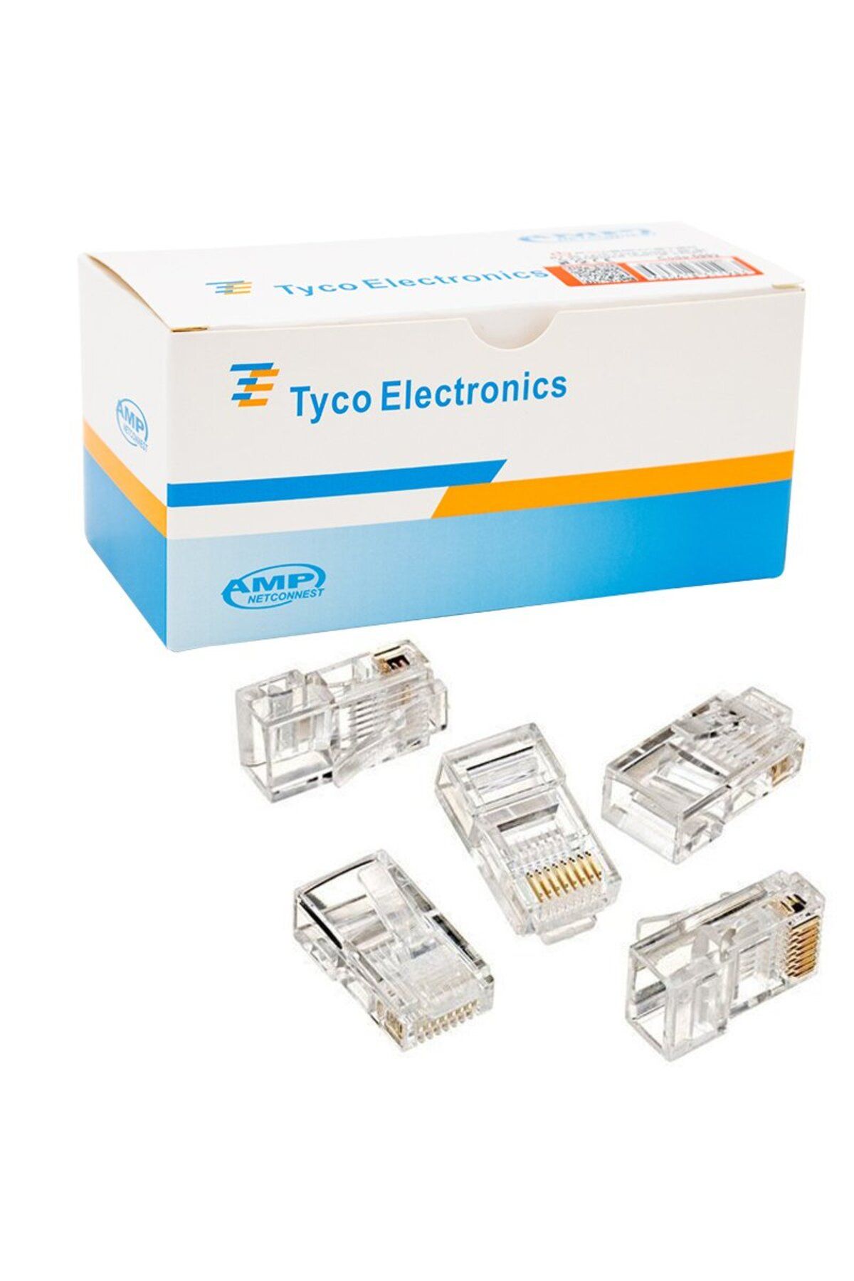 robotrend Kutulu Rj45 Cat5/Cat6 8P8C Uç (100Lü Paket) Kutulu Amp Netconnect