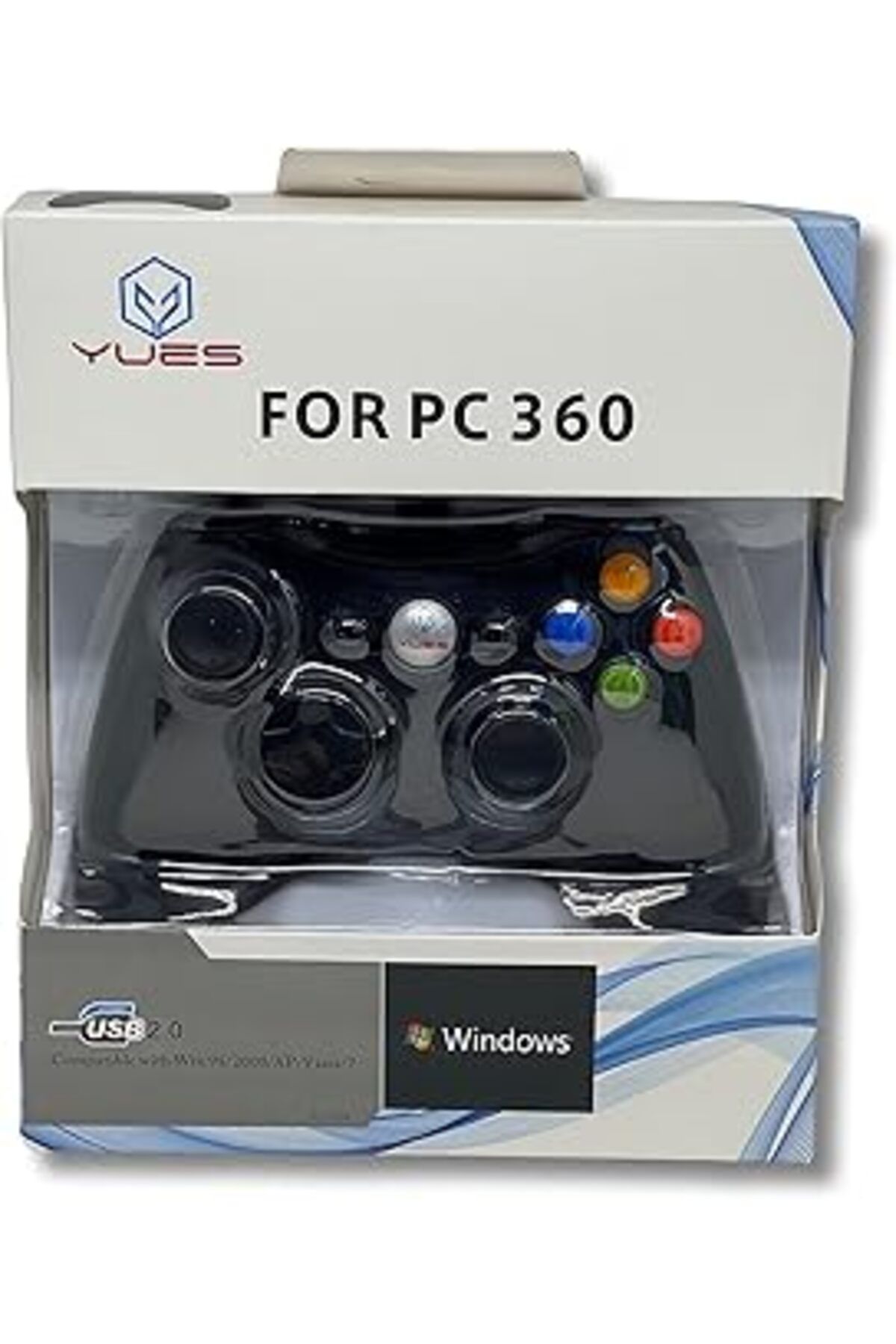 Mu Art Ahşap Yues Pc Gamepad Bilgisayar Oyun Kolu Pc Uyumlu Joystick Kablolu