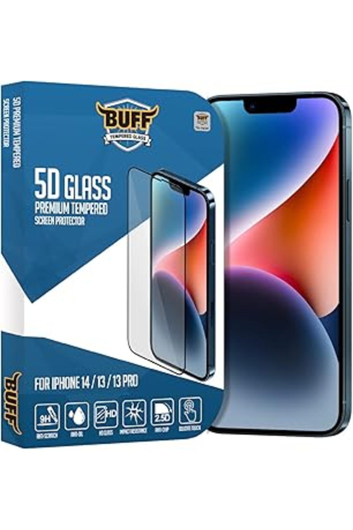 jupiter global bazaar Buff Labs Iphone 14/13/13 Pro 5D Glass Ekran Koruyucu