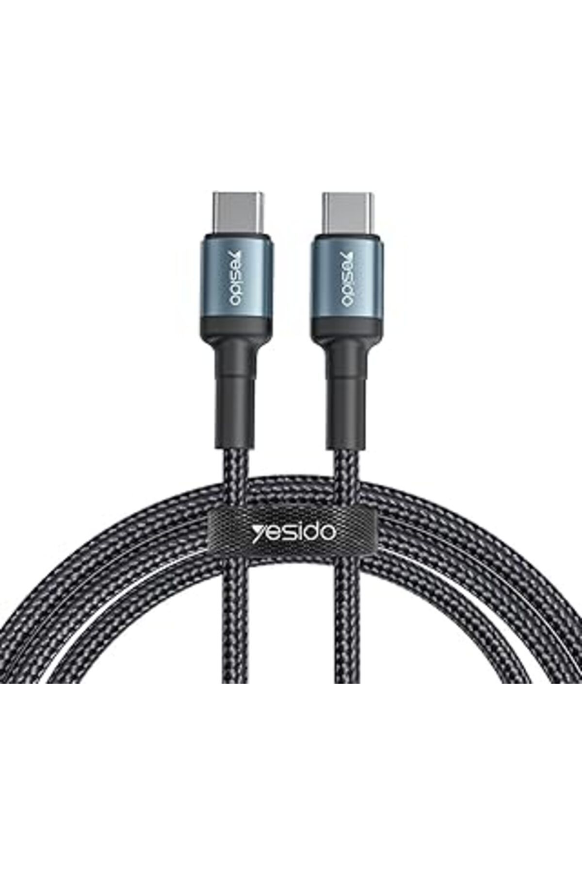 Pazarcan Yesido 60W Hasırlı Type-C To Type-C Pd Hızlı Şarj Kablosu, 1.2 Metre