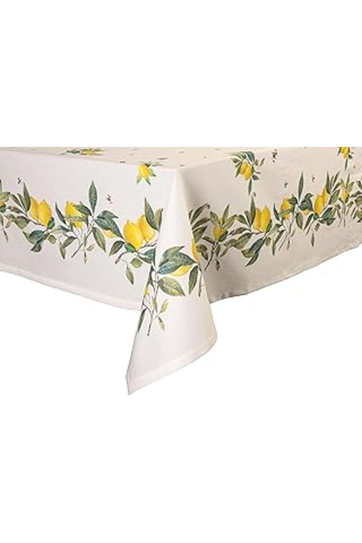 NZM TİCARET Porland Limon Pamuk Masa Örtüsü 140X250Cm
