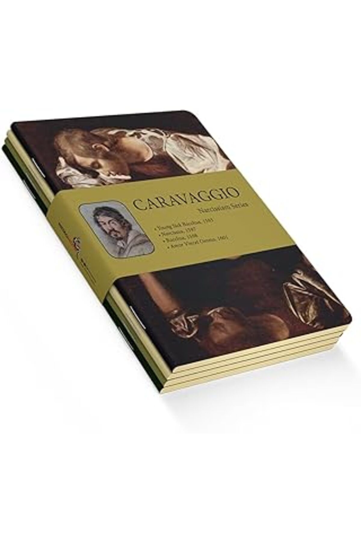 NZM TİCARET Retronote Narcissism Series - A5, Caravaggio 4'Lü Defter Seti I, Çizgisiz, Toplam 256 Sayfa, Her Bi