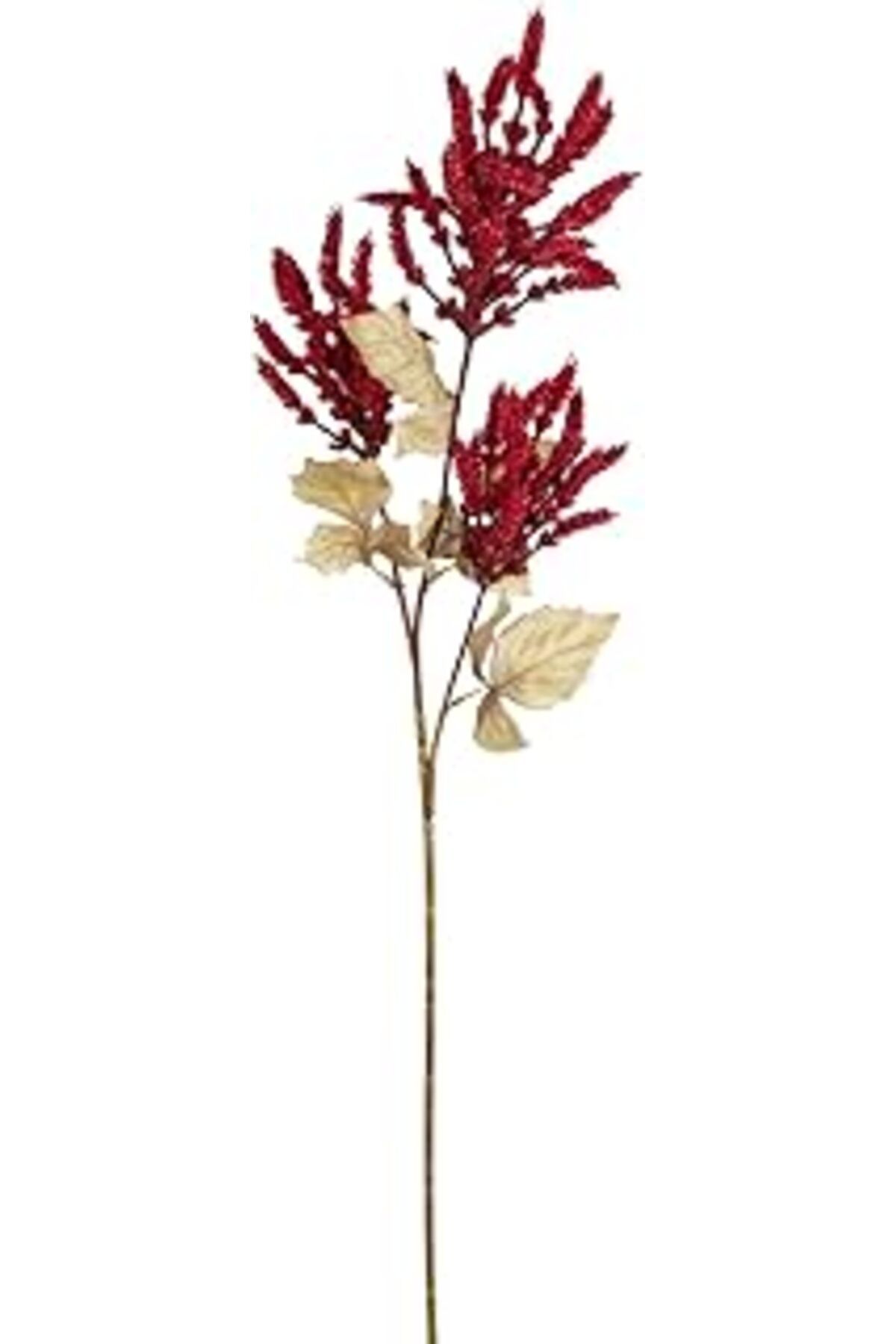 Pazarcan Herdekora Yapay Çiçekli Bitki Pampas Bordo 90 Cm.