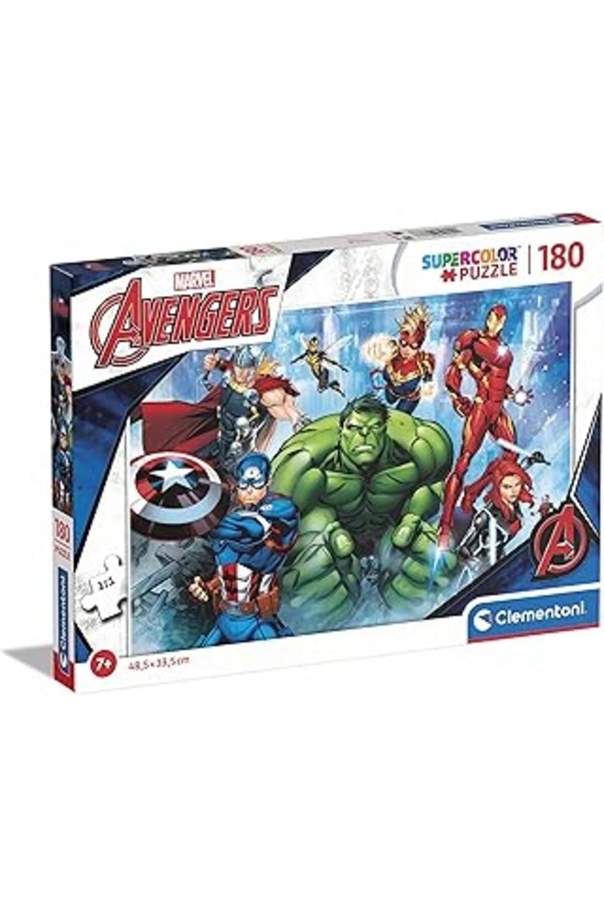 NZM TİCARET 29778 Supercolor The Avengers 180 Parça Yapboz, 7 Yaşından Büyük Çocuklar Için, İtalya'Da Üretilmiş