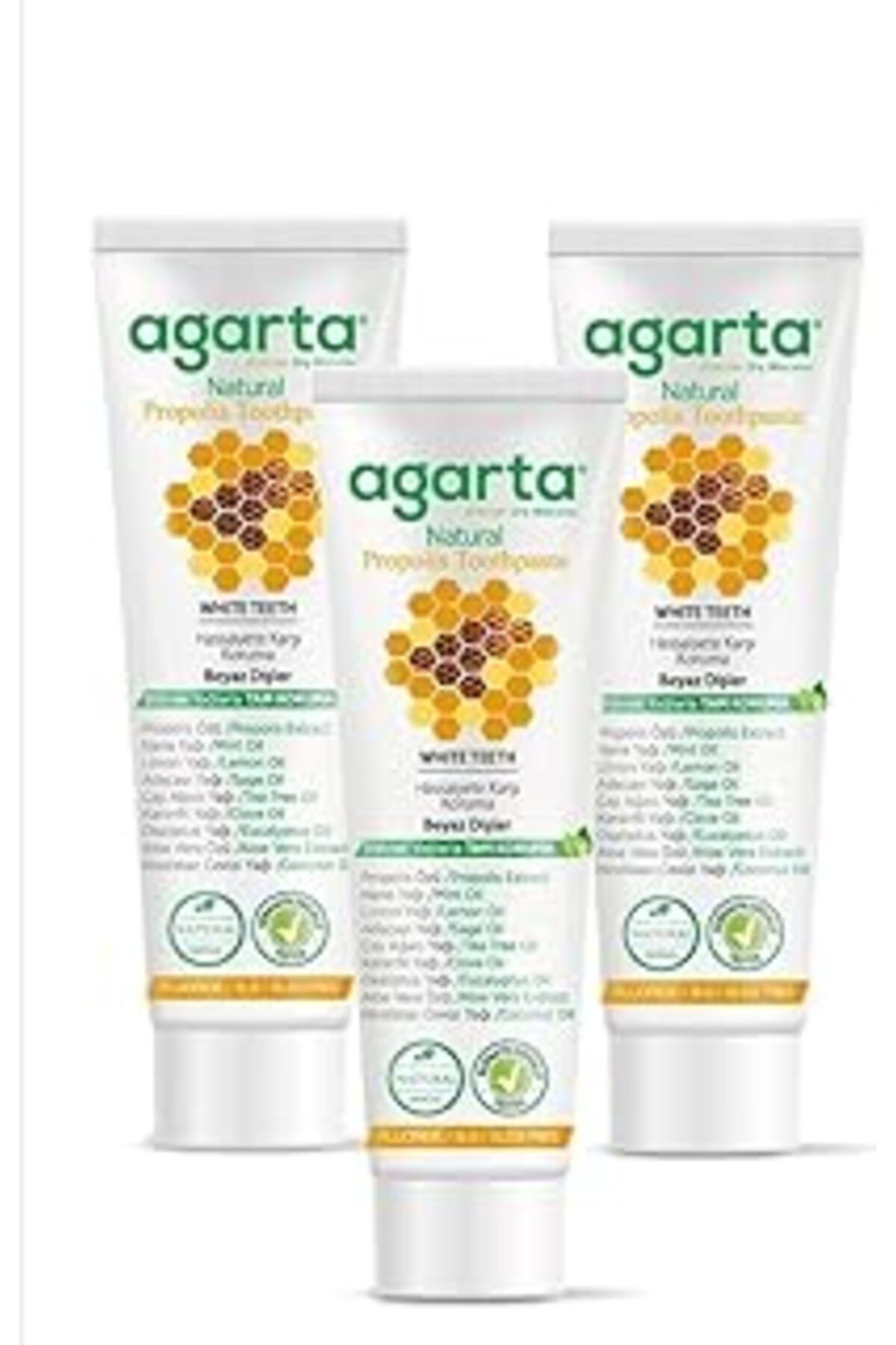 NZM TİCARET Doğal Florürsüz Propolisli Diş Macunu 100 Ml (3 Adet)
