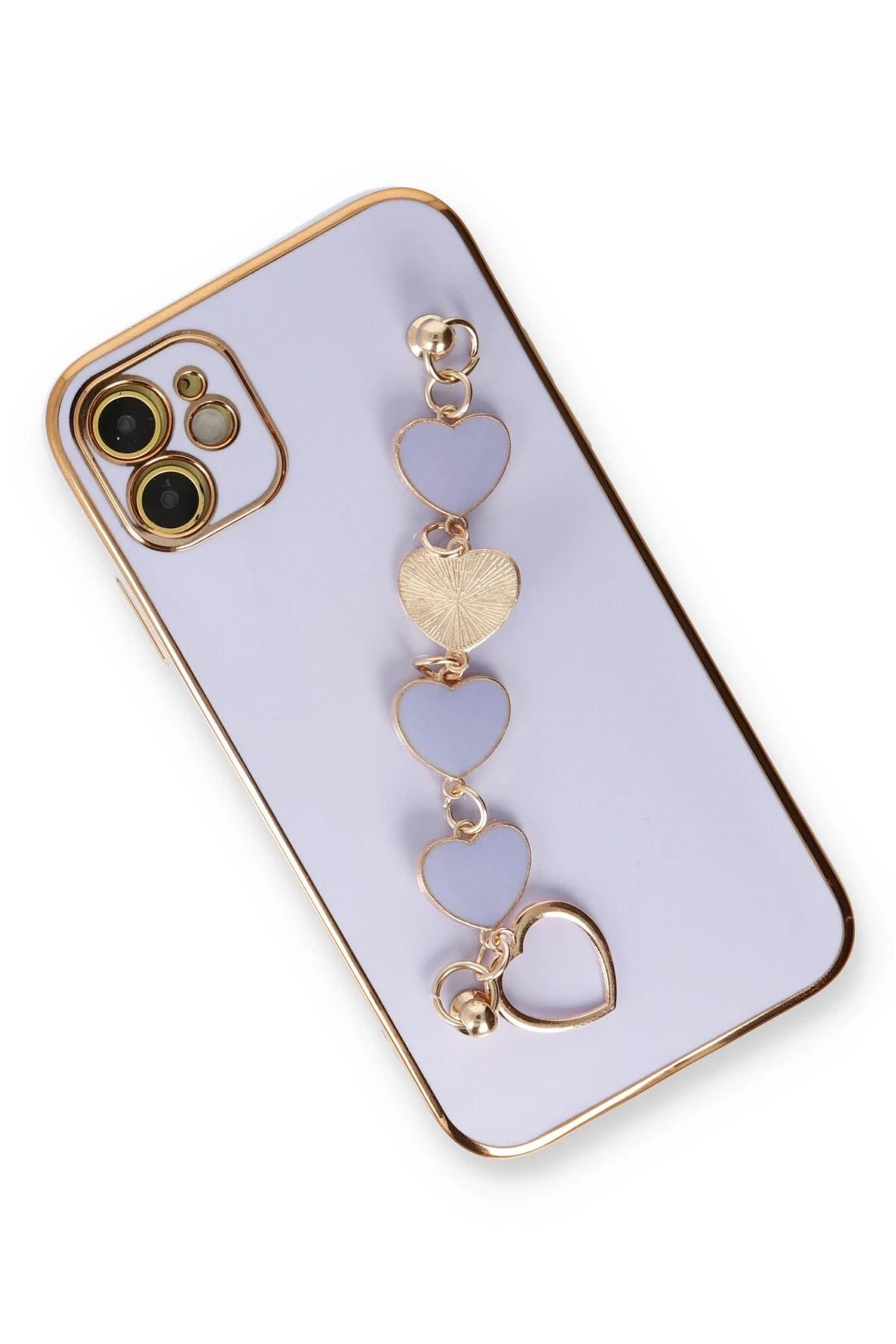 NewFace iPhone 12 Uyumlu  Kılıf Esila Silikon - Lila SVLRS