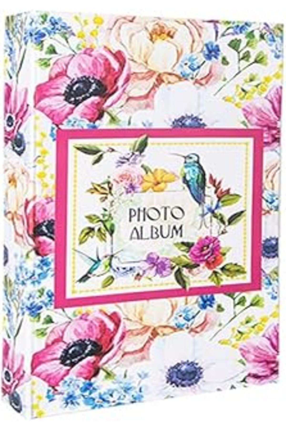 NZM TİCARET Rabsev Rs306 Fotoğraf Albümü 10X15Cm 200 Fotoğraf Kapasiteli Çiçekler Desenli Lüks Albüm