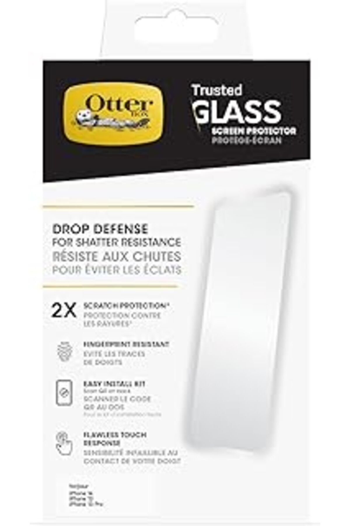Pazarcan Otterbox Iphone 16E, 14, 13, 13 Pro Güvenilir Cam Ekran Koruyucu, Temperli Cam, Kırılmalara, Çizilm