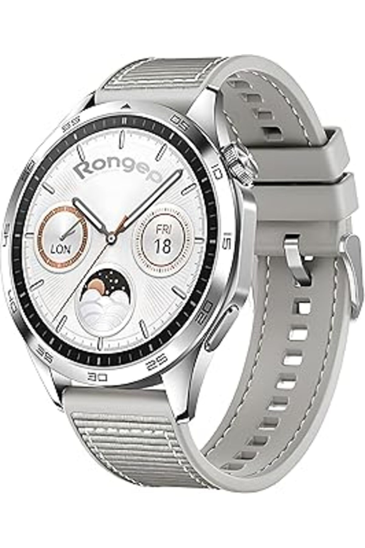 NZM TİCARET Rongep Üst Yüzeyi Dikiş İşlemeli 22Mm Silikon Kordon Huawei Ile Uyumlu Watch Gt5/Gt5 Pro/Gt4/Watch
