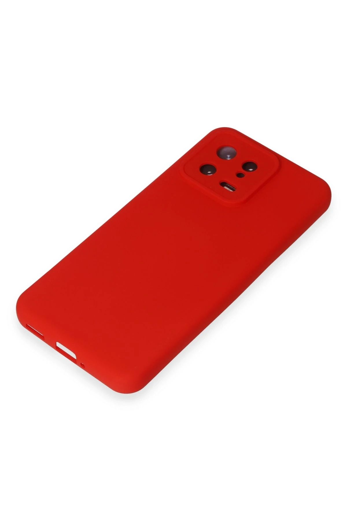 NewFace Xiaomi Mi 13 Kılıf Nano içi Kadife Silikon - Kırmızı uyumlu