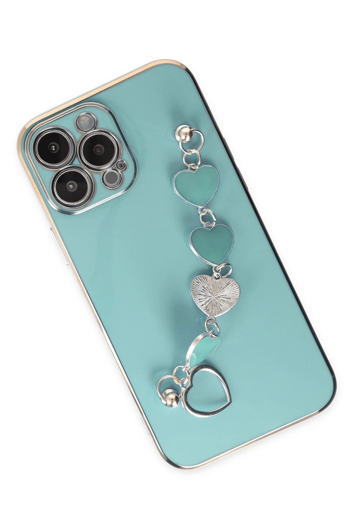 NewFace iPhone 13 Prouyumlu  Kılıf Esila Silikon - Su Yeşili SVLRS