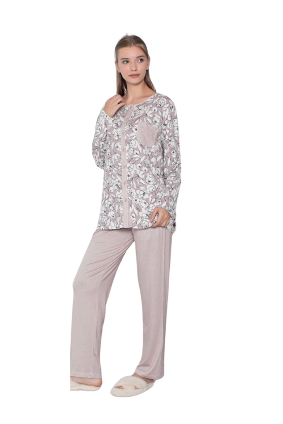 kapsulavm Limissi Viskon Desenli Pijama Takımı