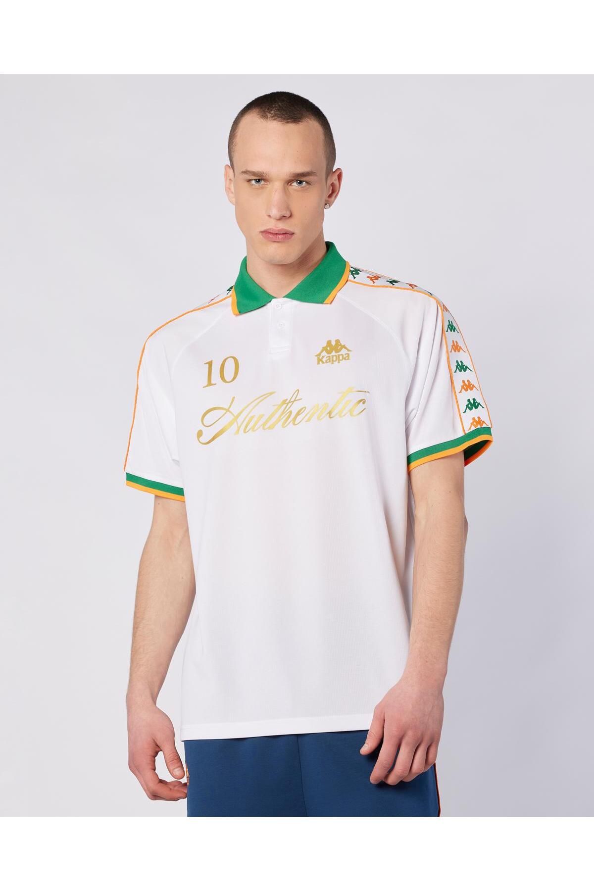 Kappa 222 Banda Notilox Tur Unisex Beyaz-Yeşil Regular Fit Forma