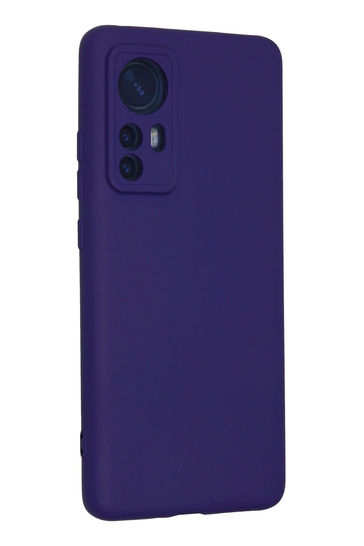 NewFace Xiaomi Mi 12 Uyumlu Kılıf Nano içi Kadife Silikon - Mor SVLRS